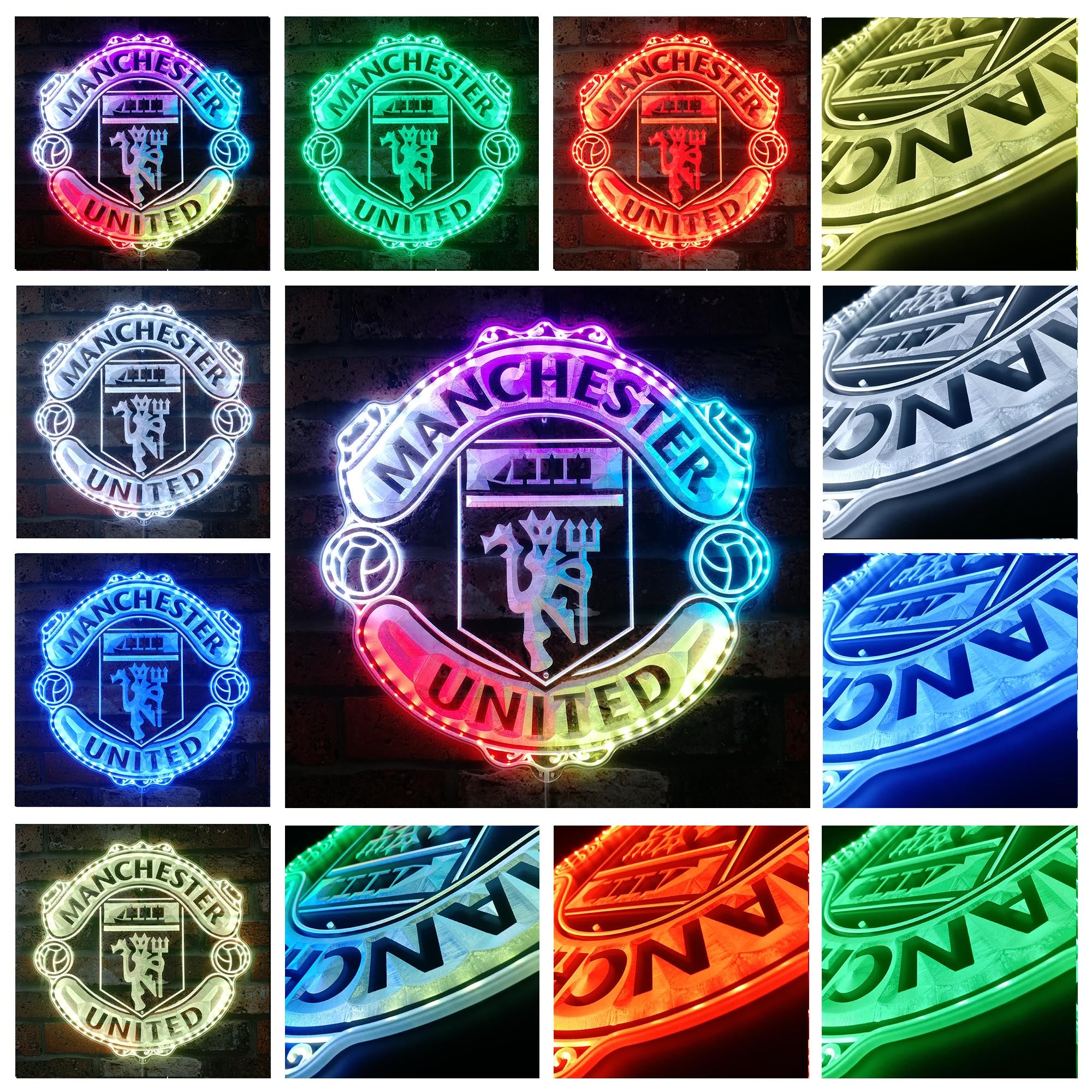 Manchester United Dynamic RGB Edge Lit LED Sign