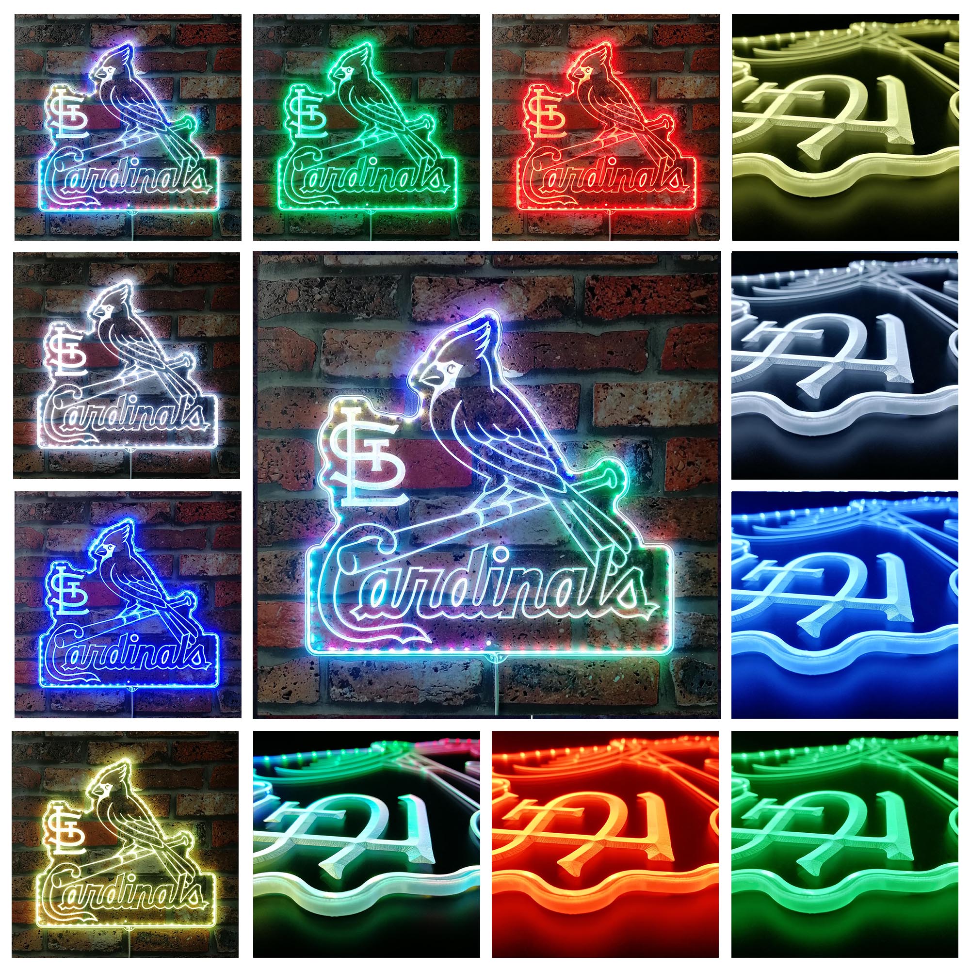 Saint Louis Cardinals Dynamic RGB Edge Lit LED Sign