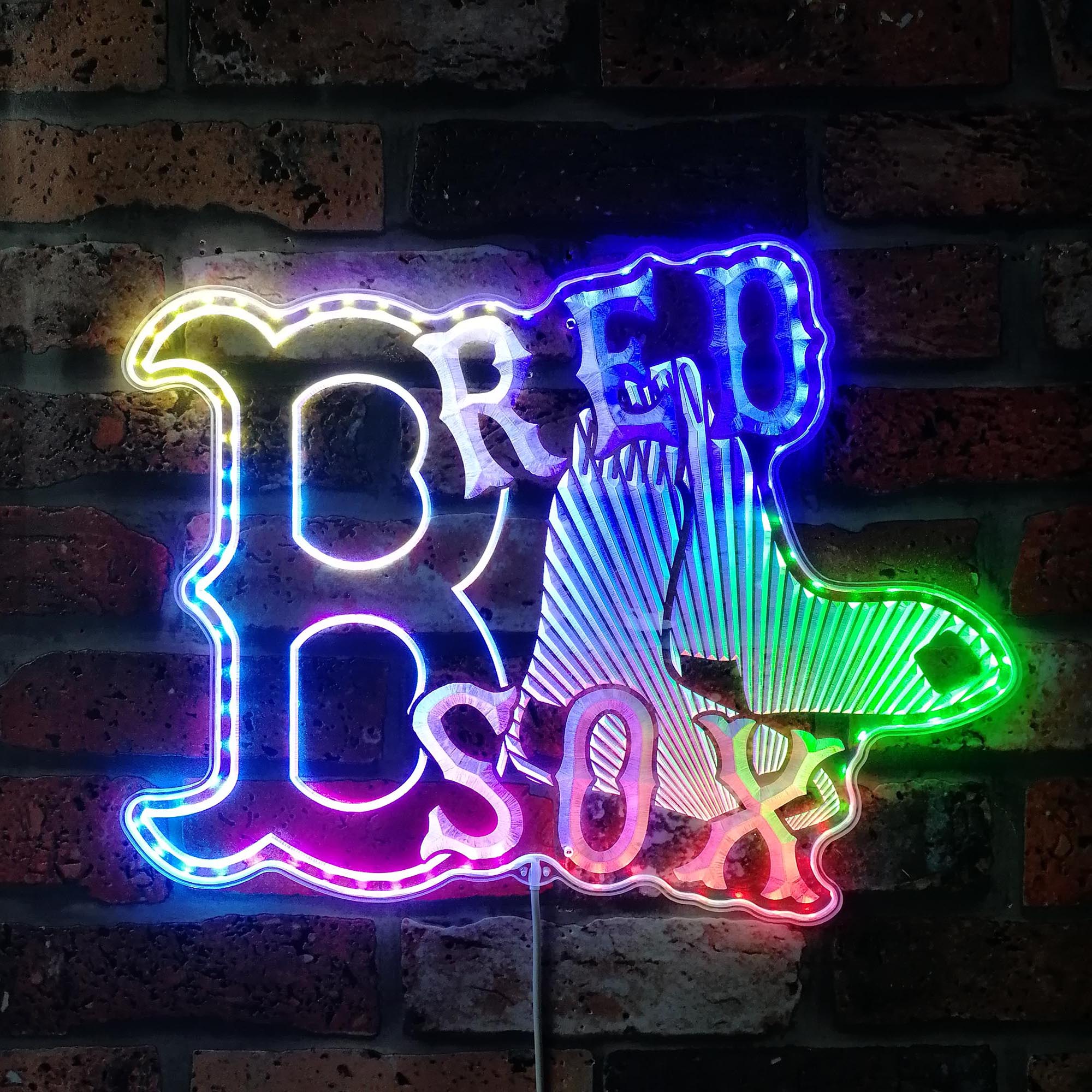 Boston Red Sox Dynamic RGB Edge Lit LED Sign