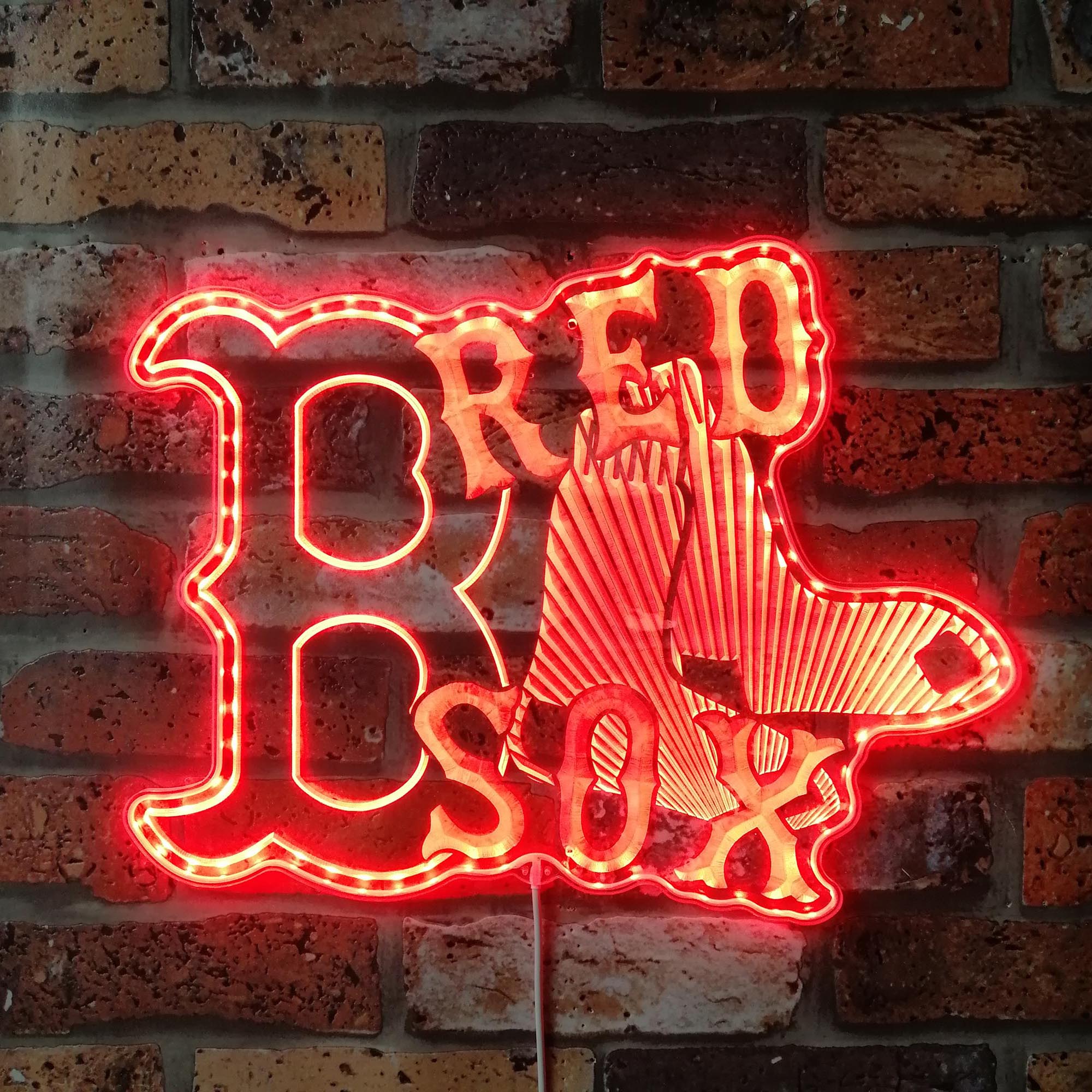 Boston Red Sox Dynamic RGB Edge Lit LED Sign