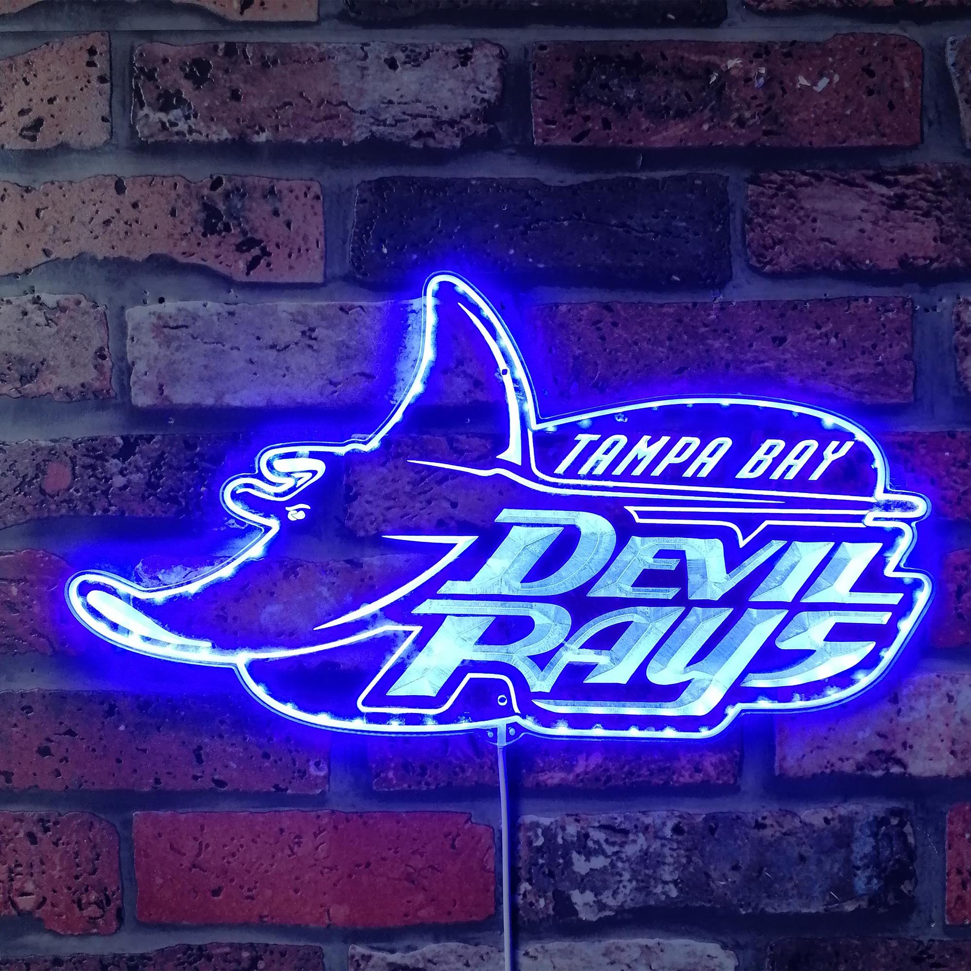 Tampa Bay Devil Rays Floating Devil Dynamic RGB Edge Lit LED Sign