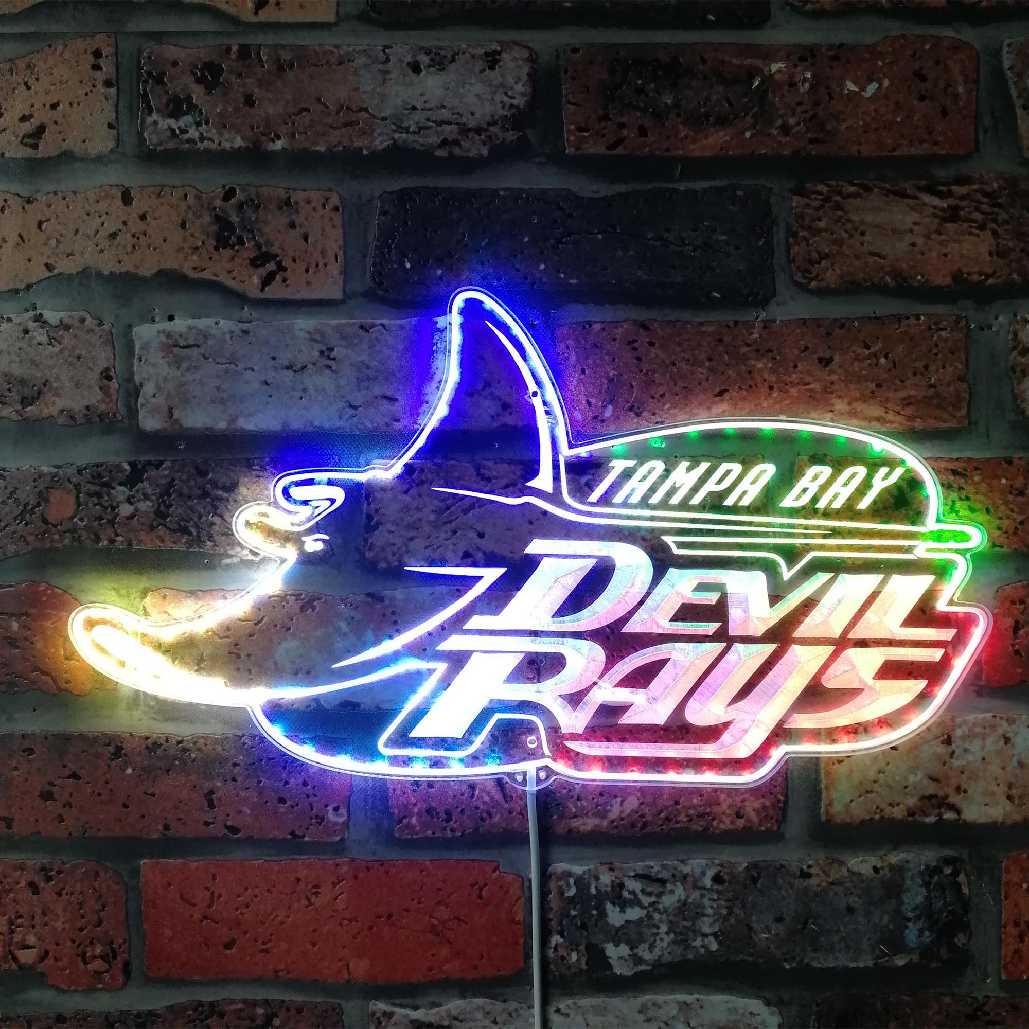 Tampa Bay Devil Rays Floating Devil Dynamic RGB Edge Lit LED Sign