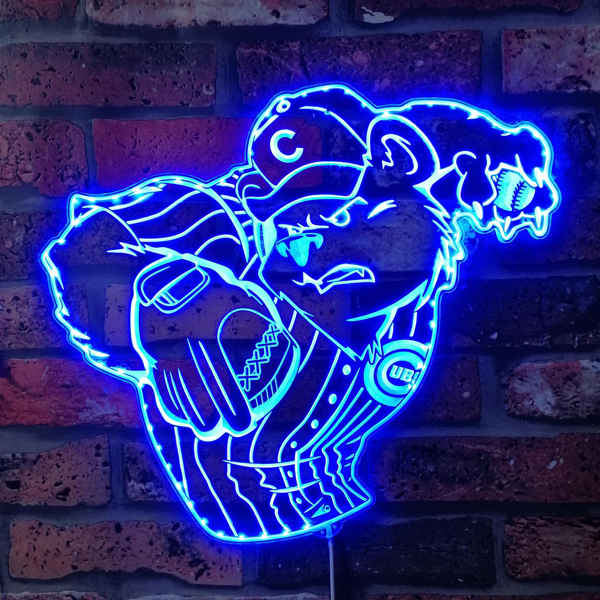 Chicago Cubs BarDown Dynamic RGB Edge Lit LED Sign