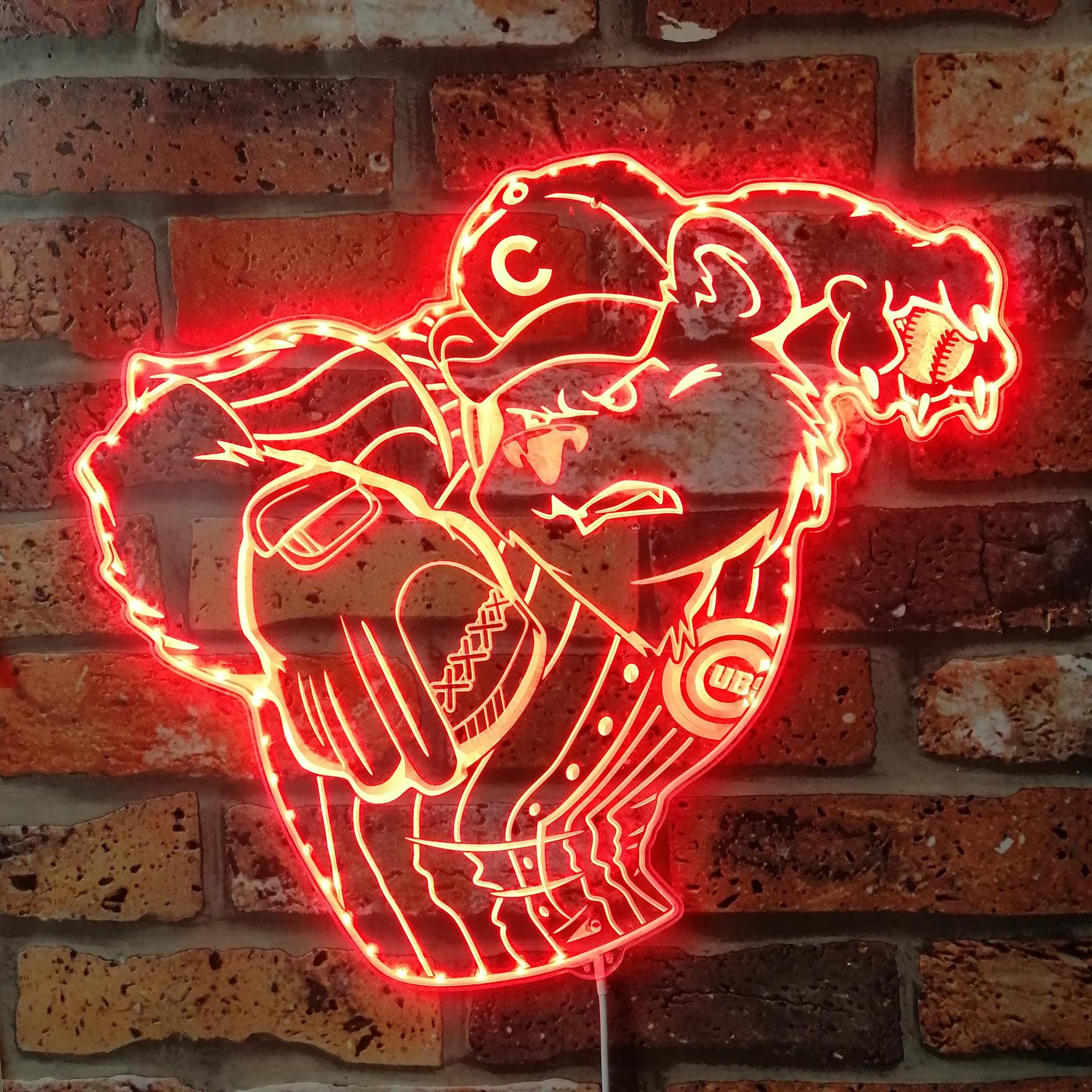 Chicago Cubs BarDown Dynamic RGB Edge Lit LED Sign