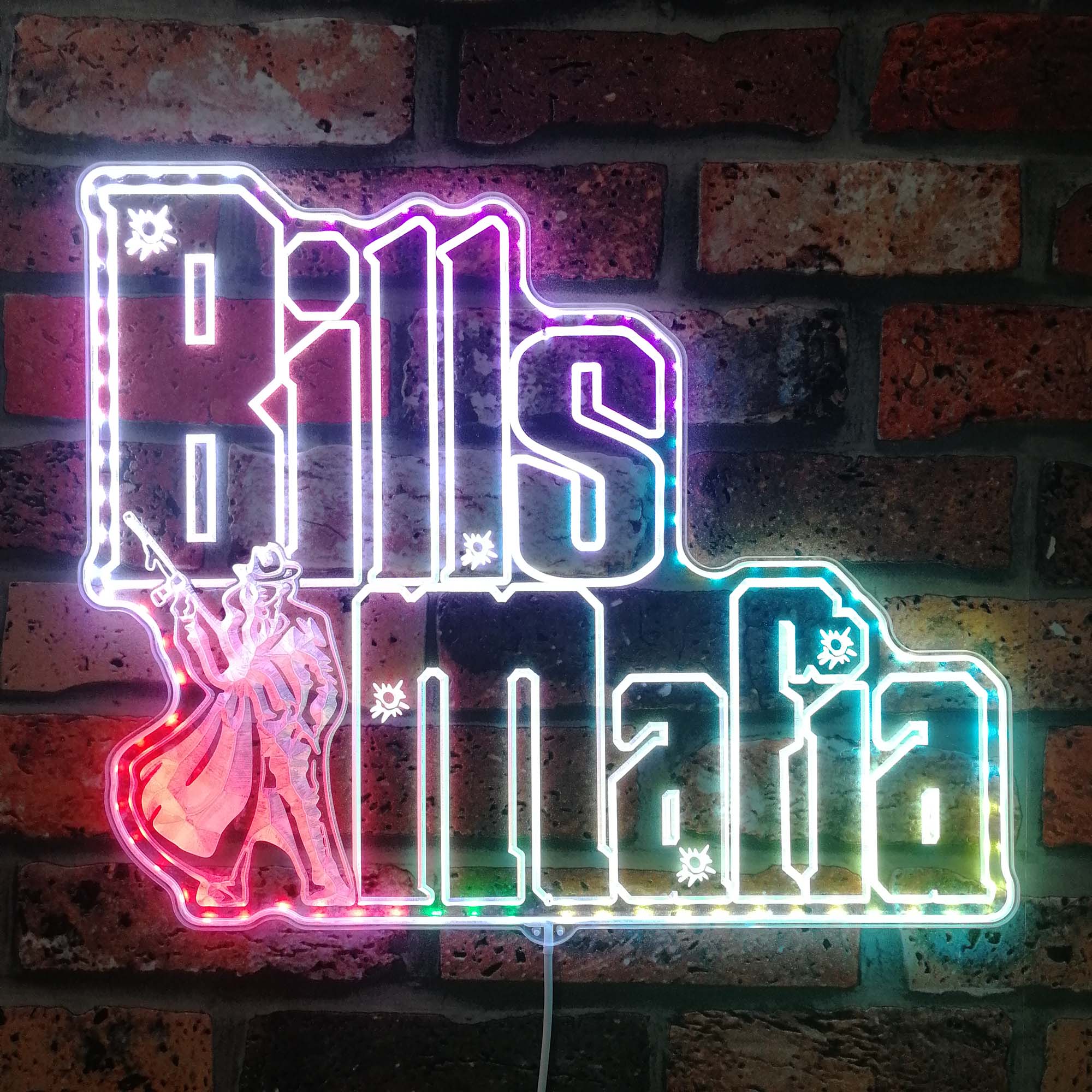 Buffalo Bills Mifia Dynamic RGB Edge Lit LED Sign