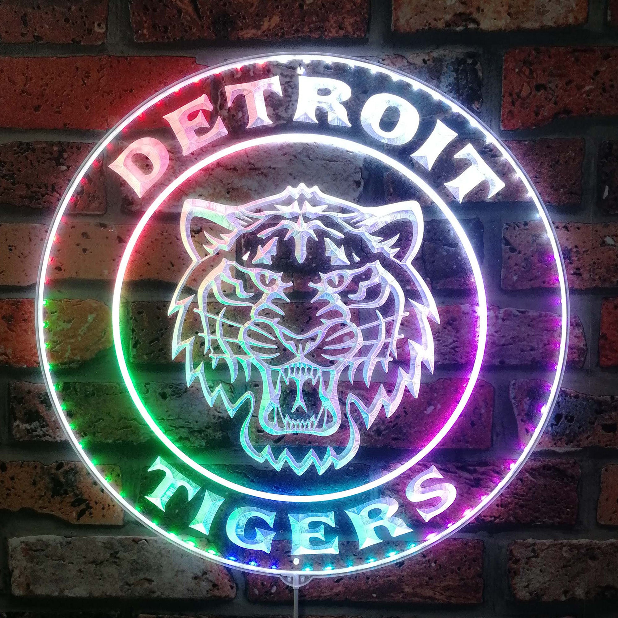 Detroit Tigers Baseball Dynamic RGB Edge Lit LED Sign