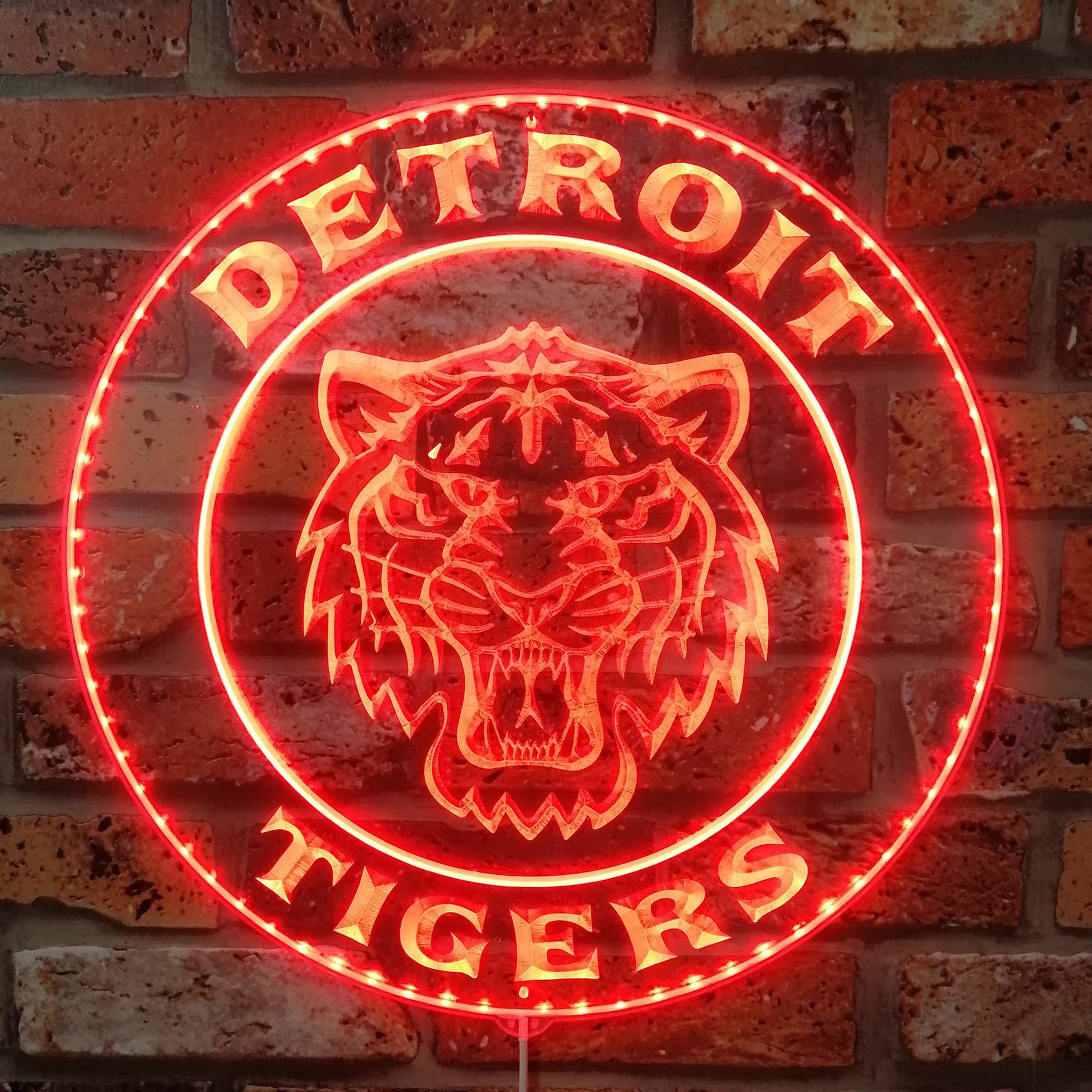 Detroit Tigers Baseball Dynamic RGB Edge Lit LED Sign