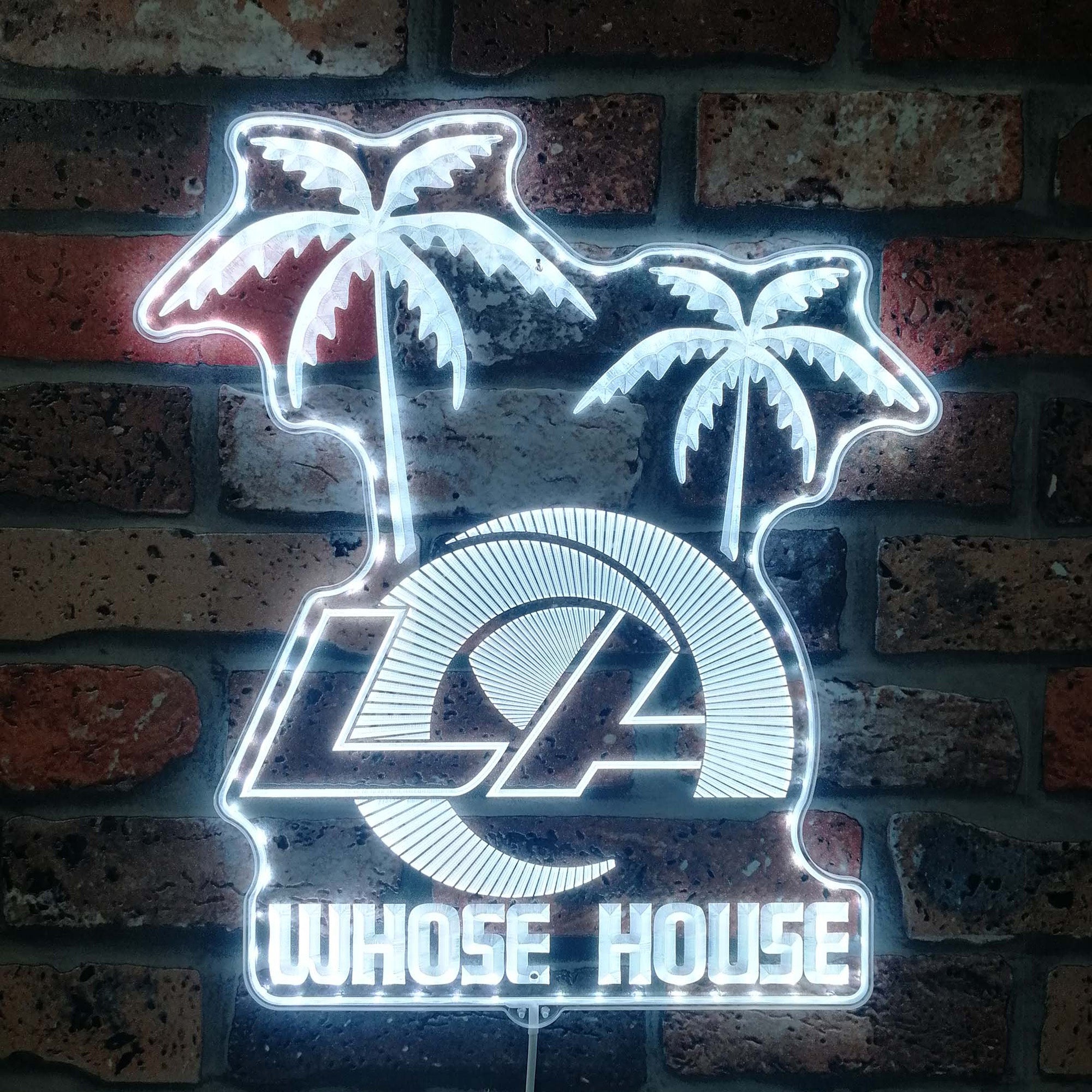 Los Angeles Rams Whose House Dynamic RGB Edge Lit LED Sign