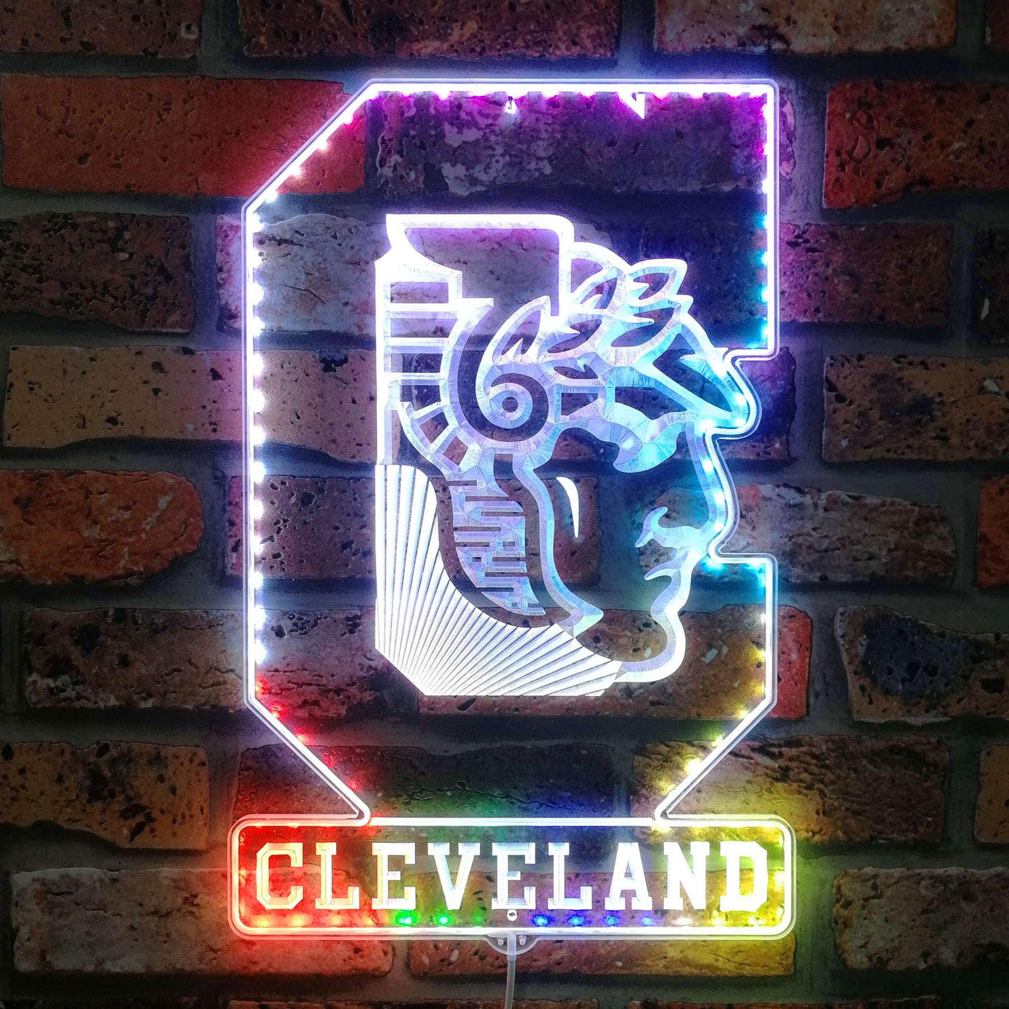 Cleveland Guardians C Monogram Dynamic RGB Edge Lit LED Sign