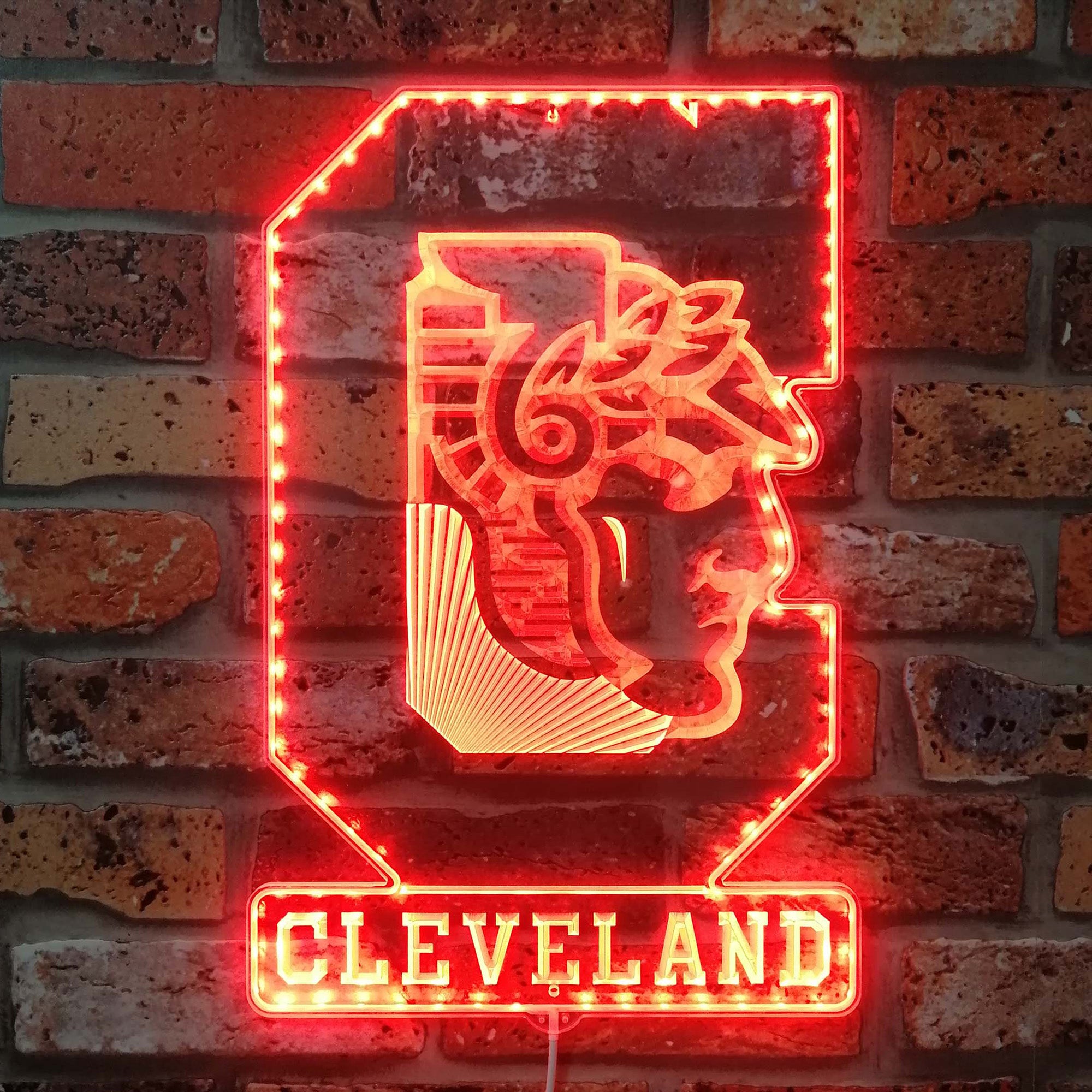 Cleveland Guardians C Monogram Dynamic RGB Edge Lit LED Sign