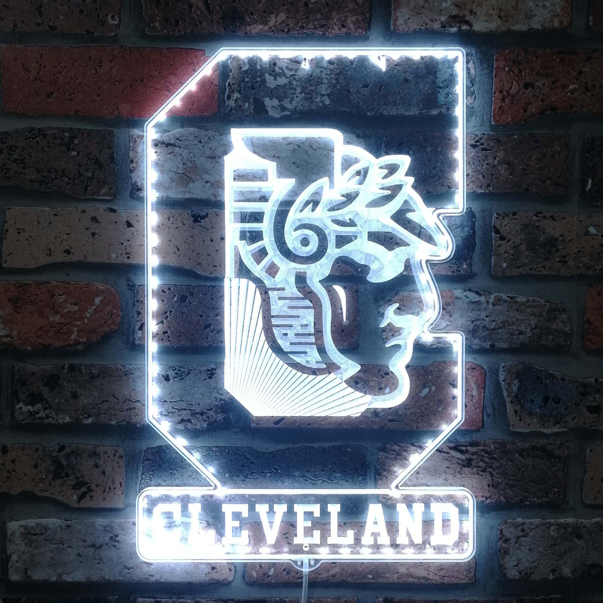 Cleveland Guardians C Monogram Dynamic RGB Edge Lit LED Sign