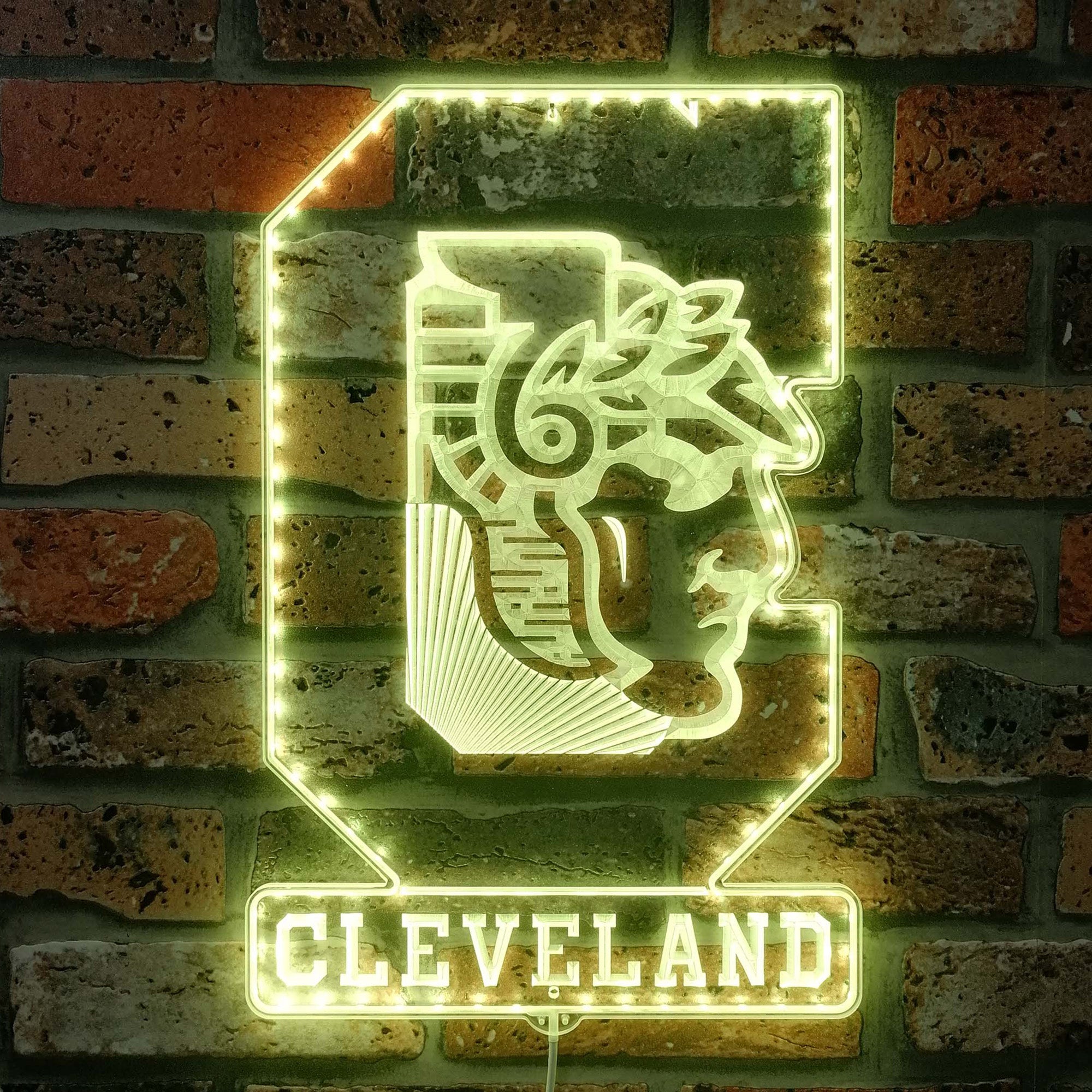 Cleveland Guardians C Monogram Dynamic RGB Edge Lit LED Sign