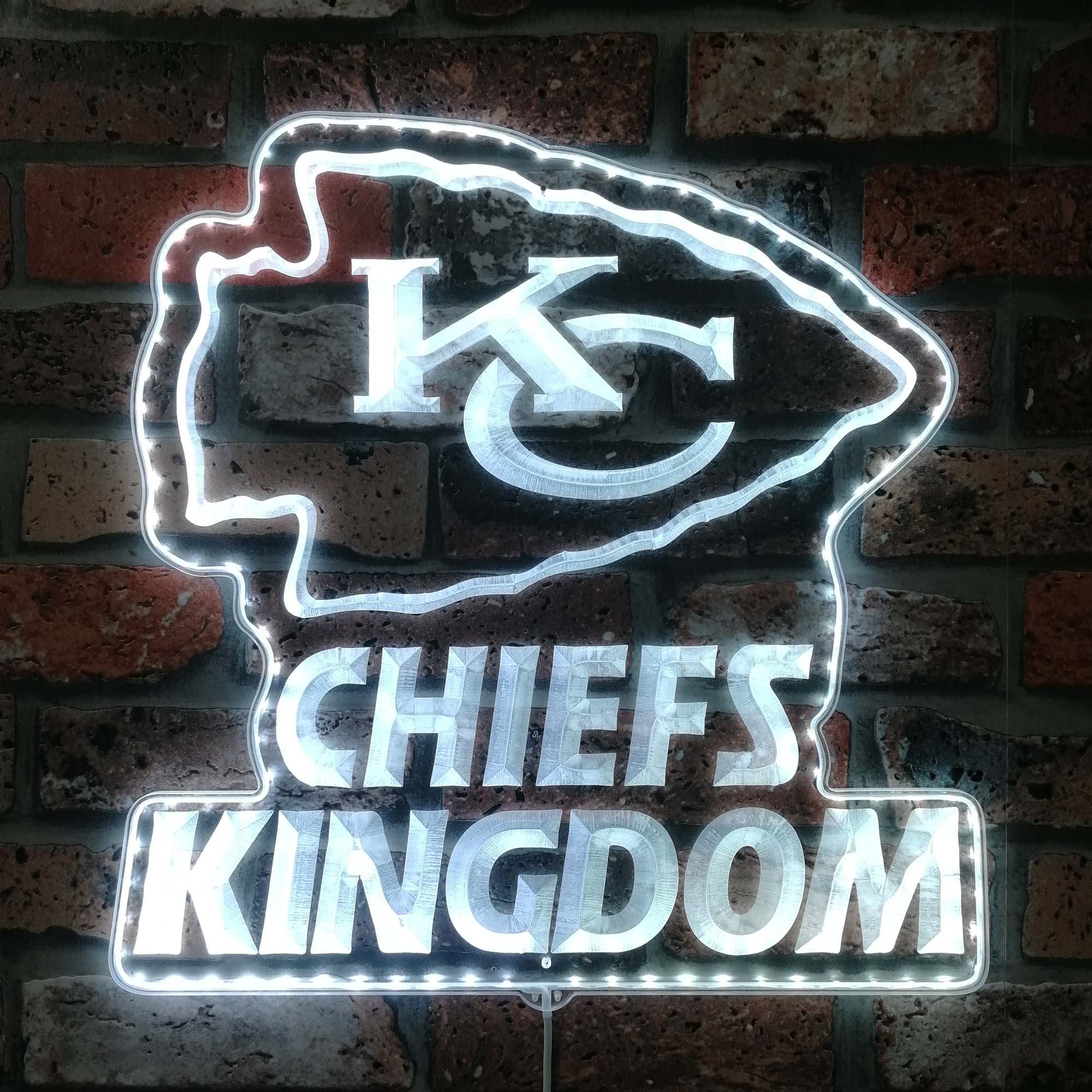 Kansas City chiefs Kingdom Dynamic RGB Edge Lit LED Sign