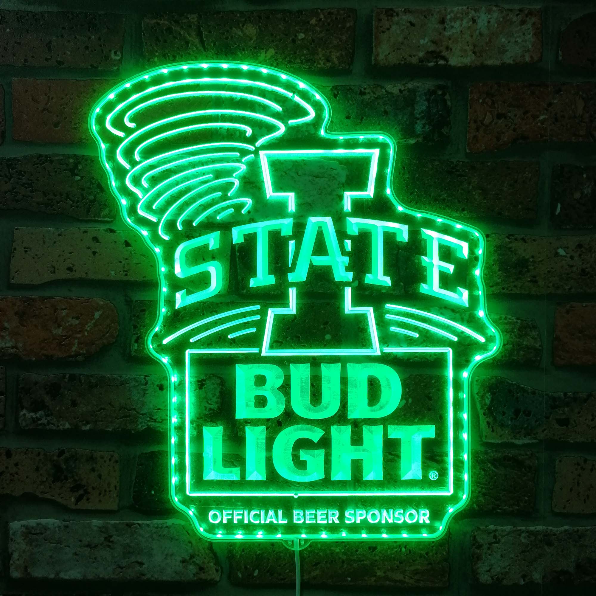 Bud Light & Iowa State Cyclones Dynamic RGB Edge Lit LED Sign