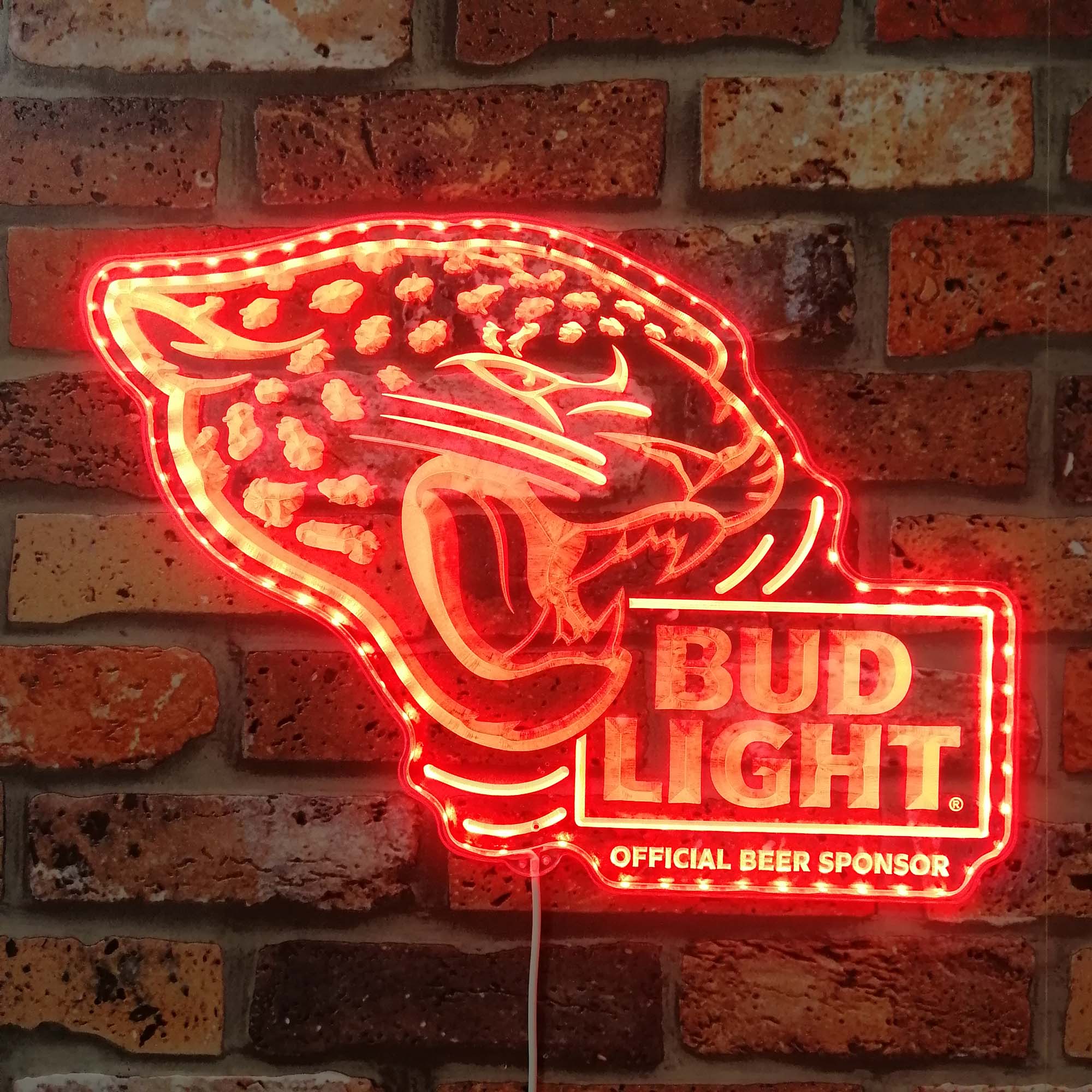 Bud Light & Jacksonville Jaguars Dynamic RGB Edge Lit LED Sign