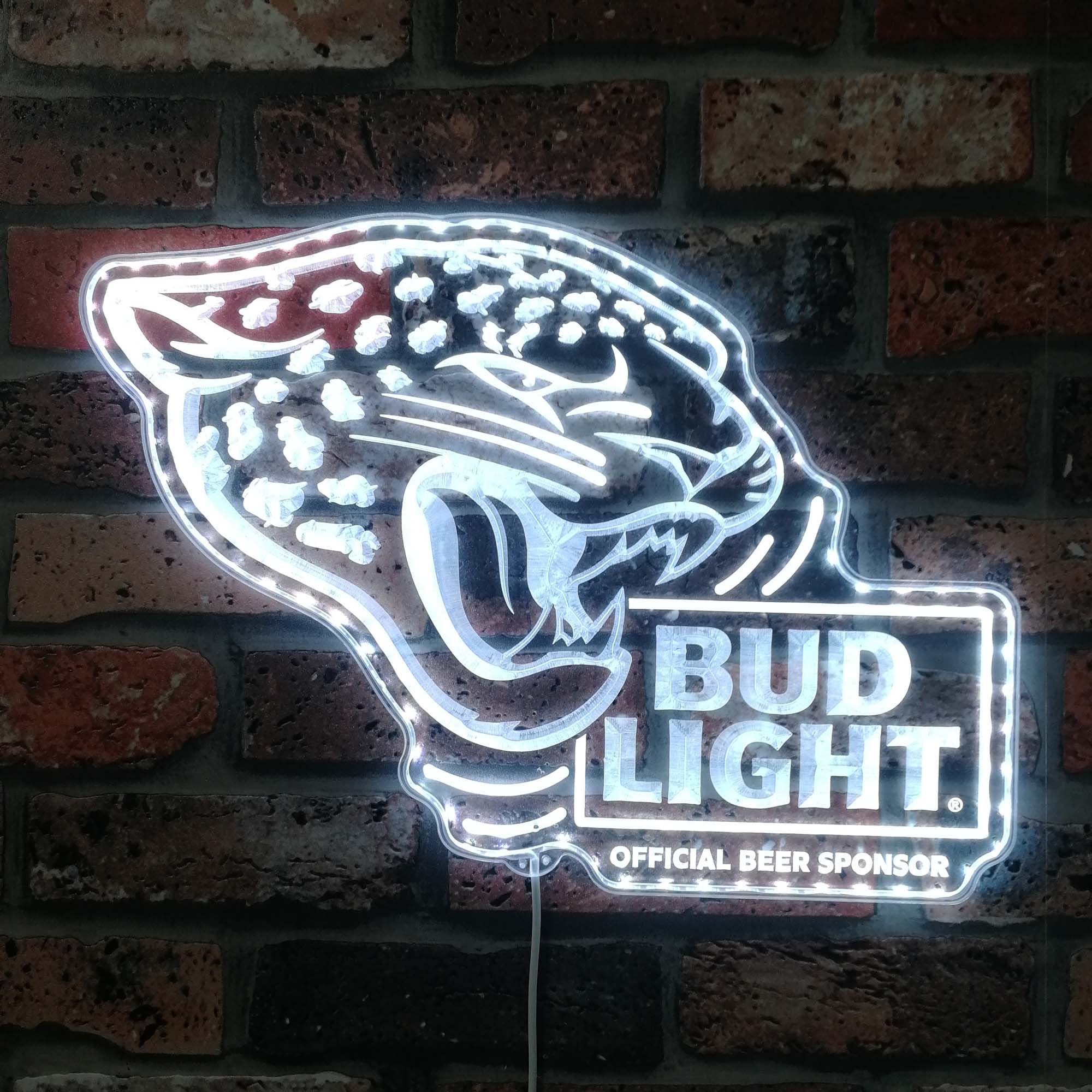 Bud Light & Jacksonville Jaguars Dynamic RGB Edge Lit LED Sign