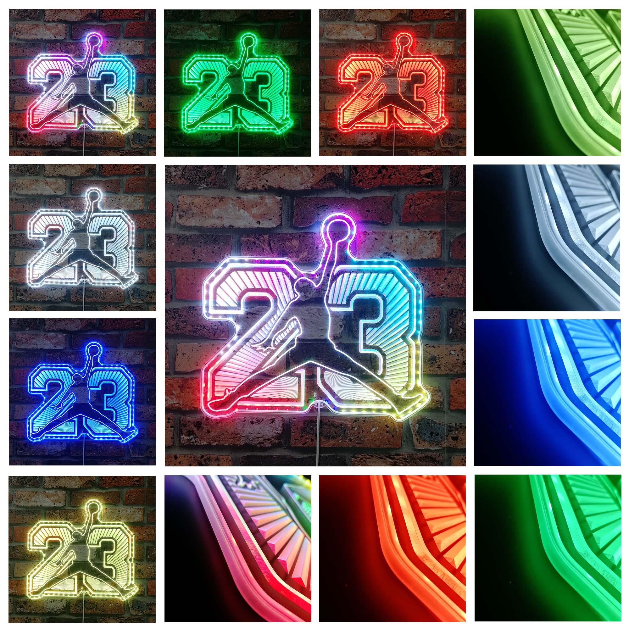 Air Jordan 23 Dynamic RGB Edge Lit LED Sign