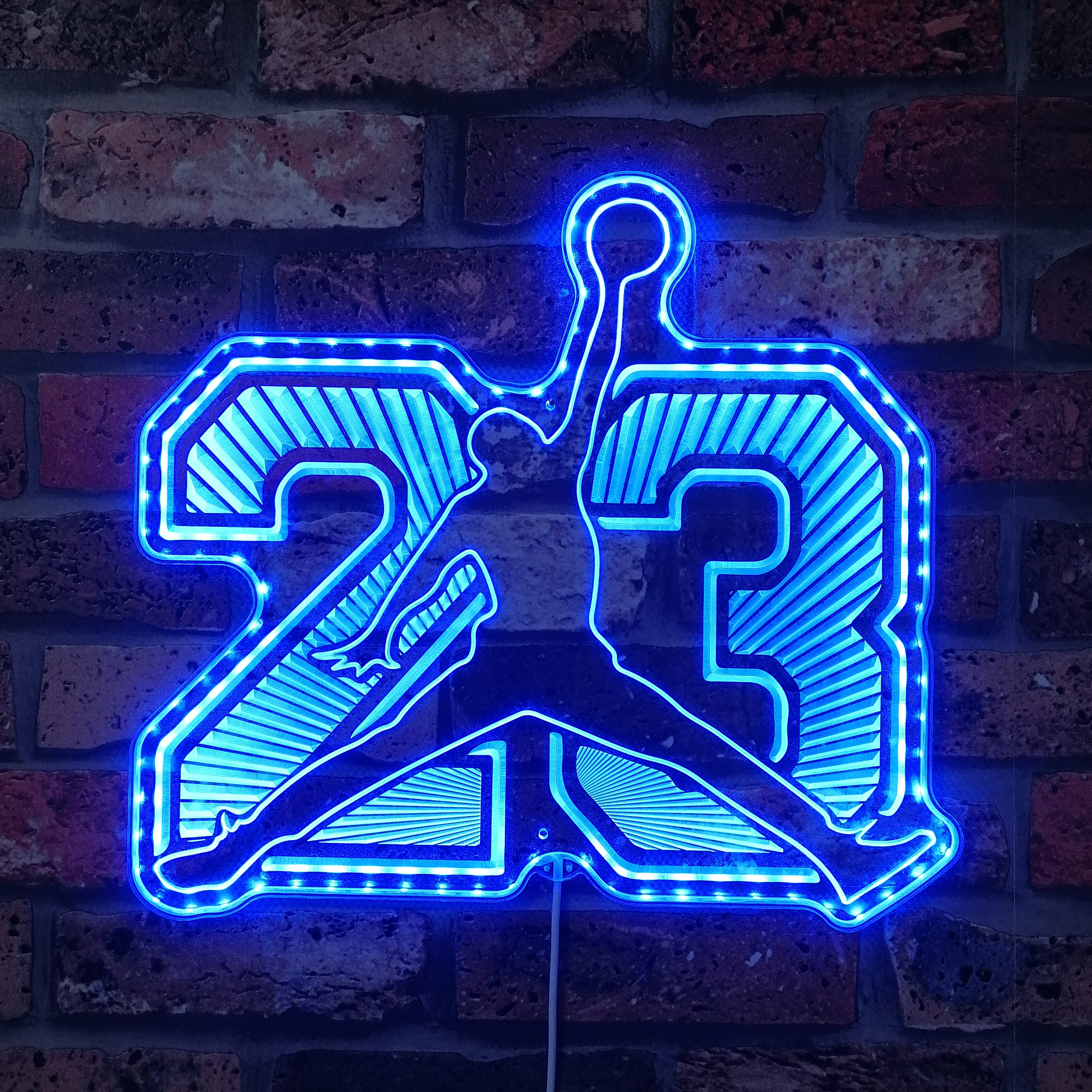 Air Jordan 23 Dynamic RGB Edge Lit LED Sign