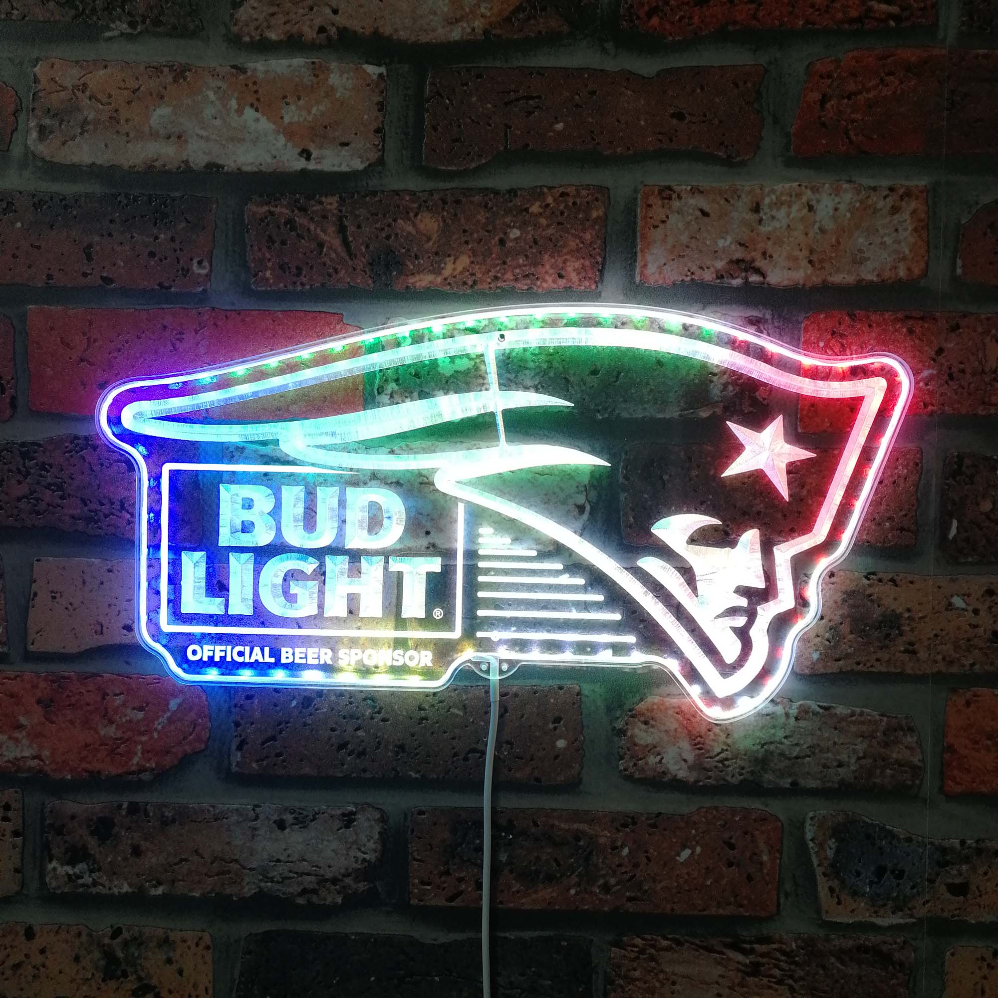 Bud Light New Orleans Saints Dynamic RGB Edge Lit LED Sign