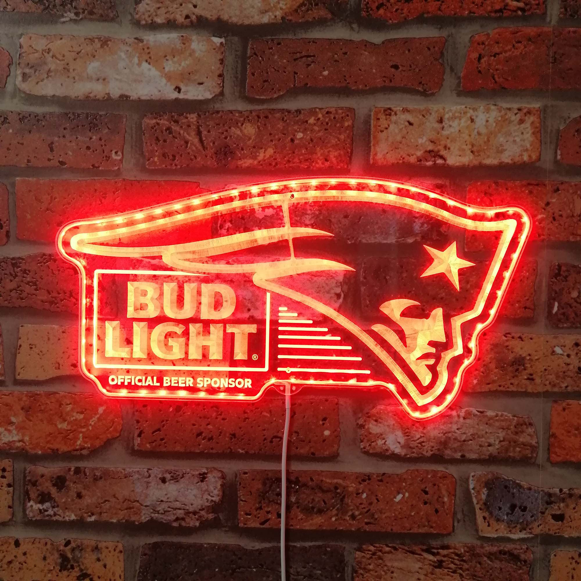 Bud Light New Orleans Saints Dynamic RGB Edge Lit LED Sign