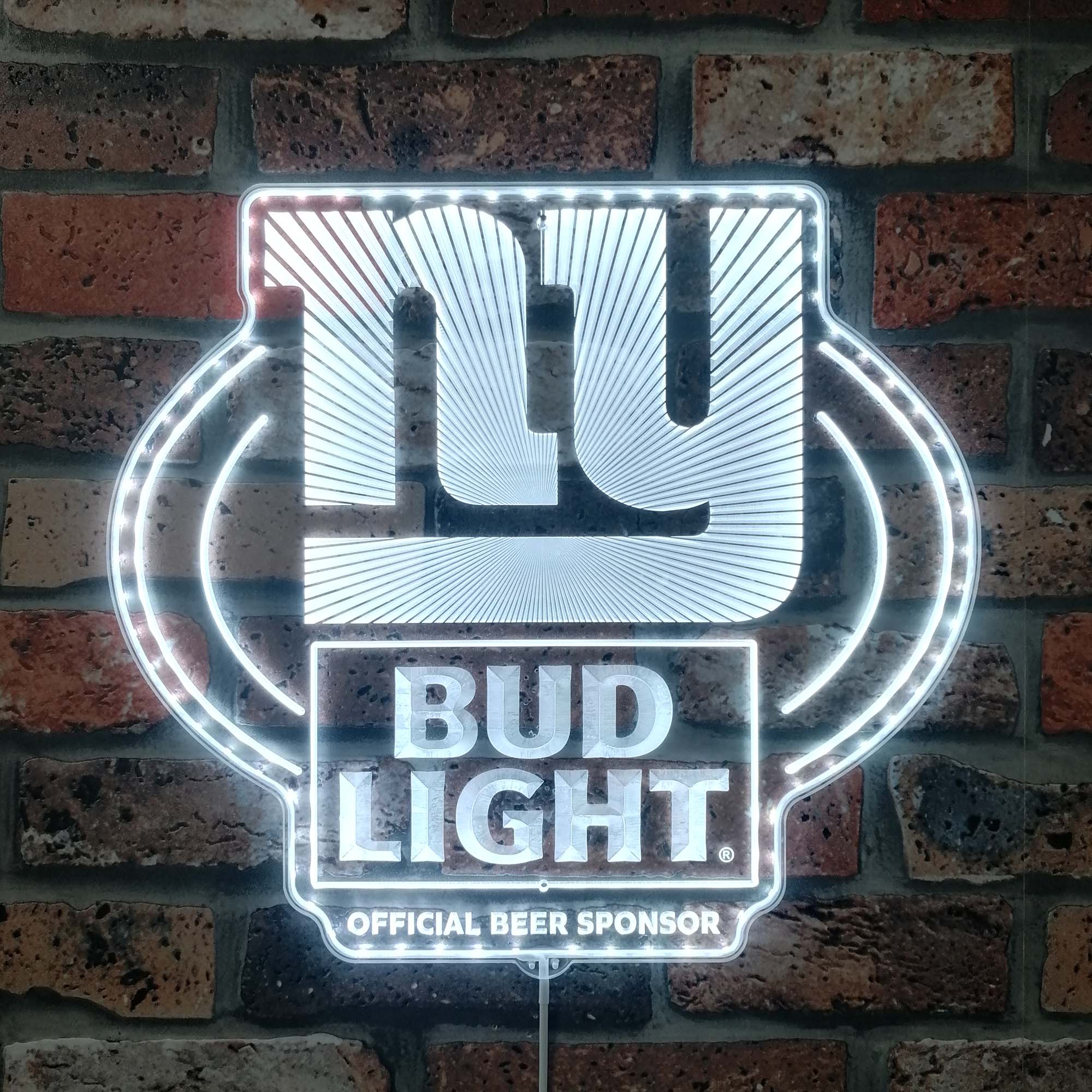 Bud Light & New York Giants Dynamic RGB Edge Lit LED Sign