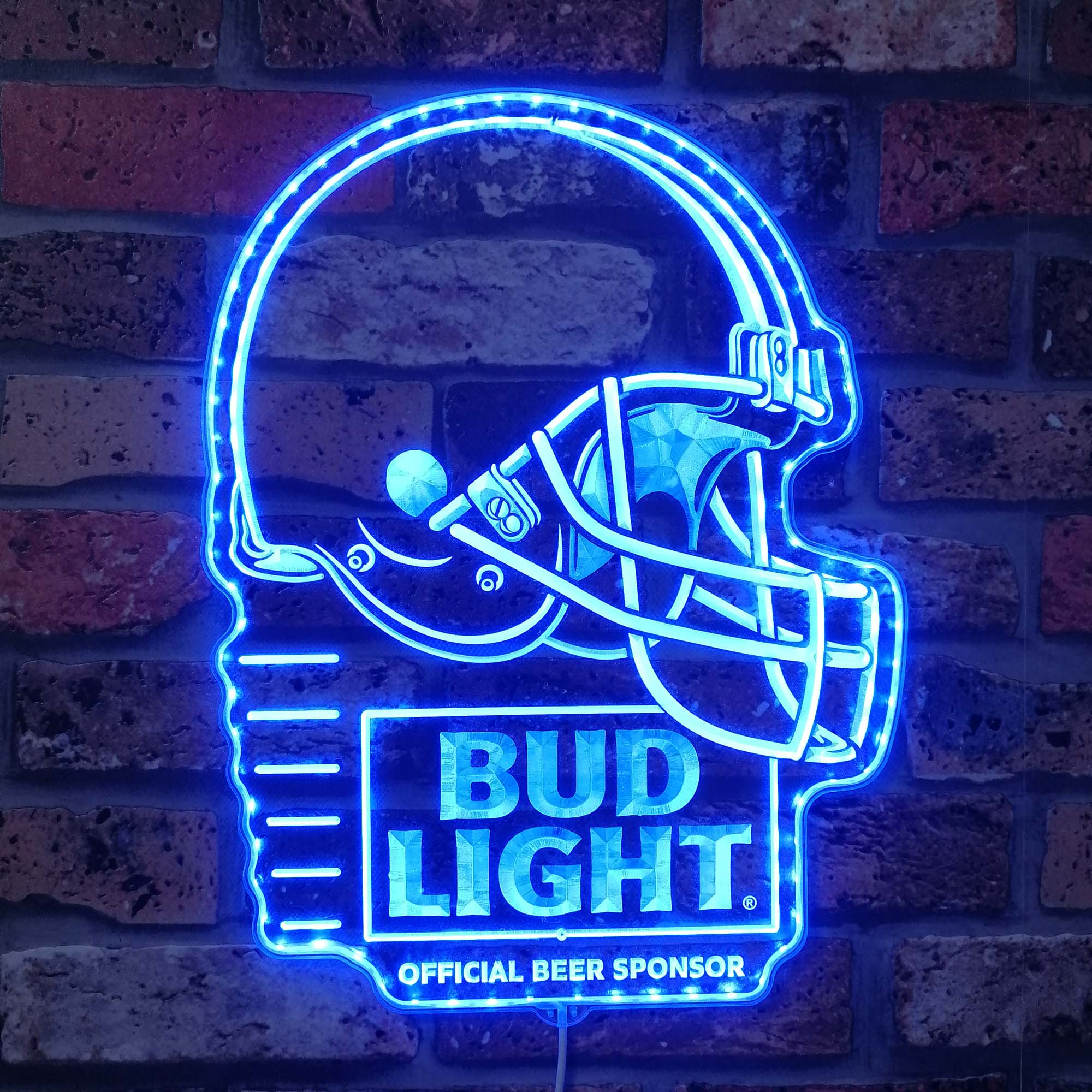 Bud Light & Cleveland Browns Dynamic RGB Edge Lit LED Sign