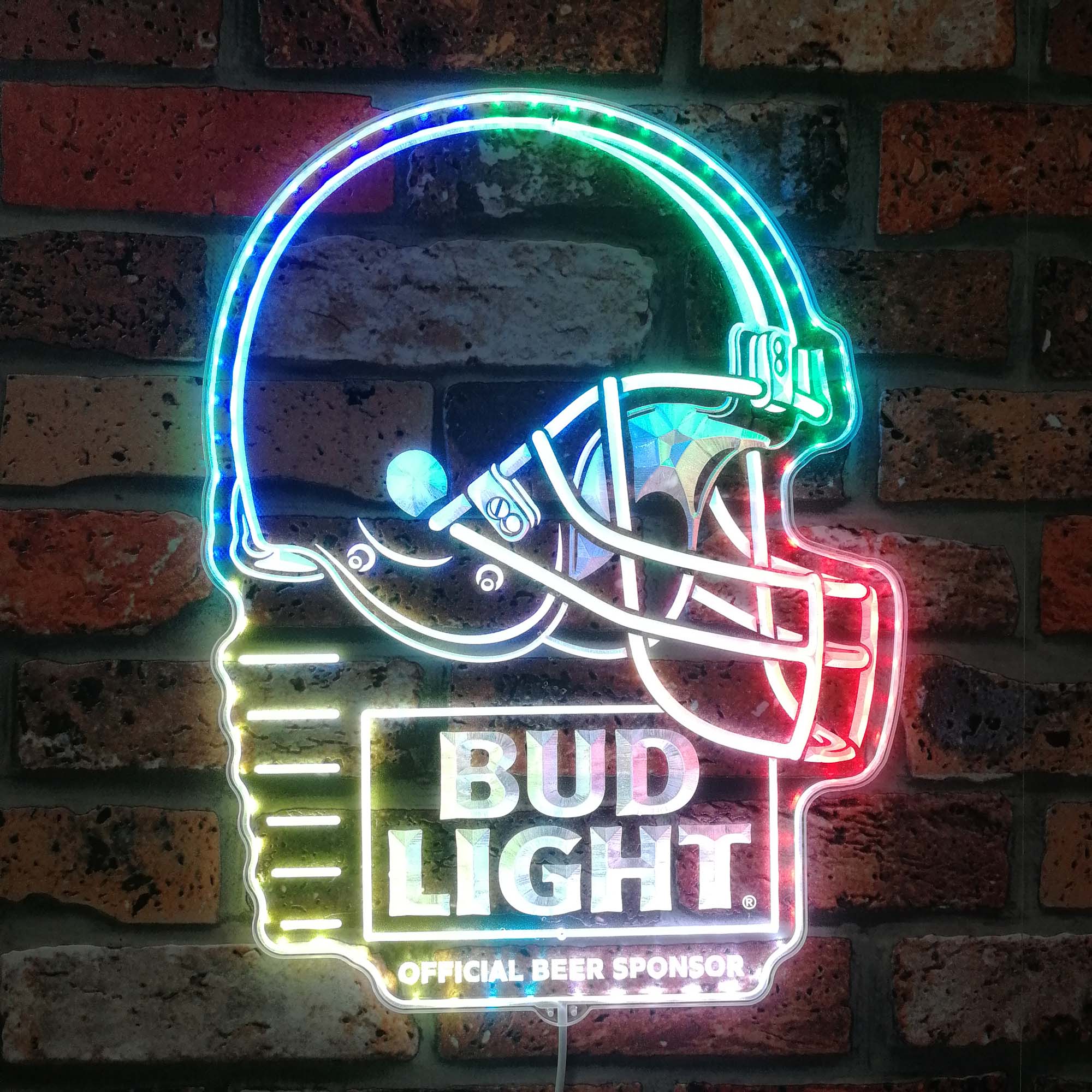 Bud Light & Cleveland Browns Dynamic RGB Edge Lit LED Sign