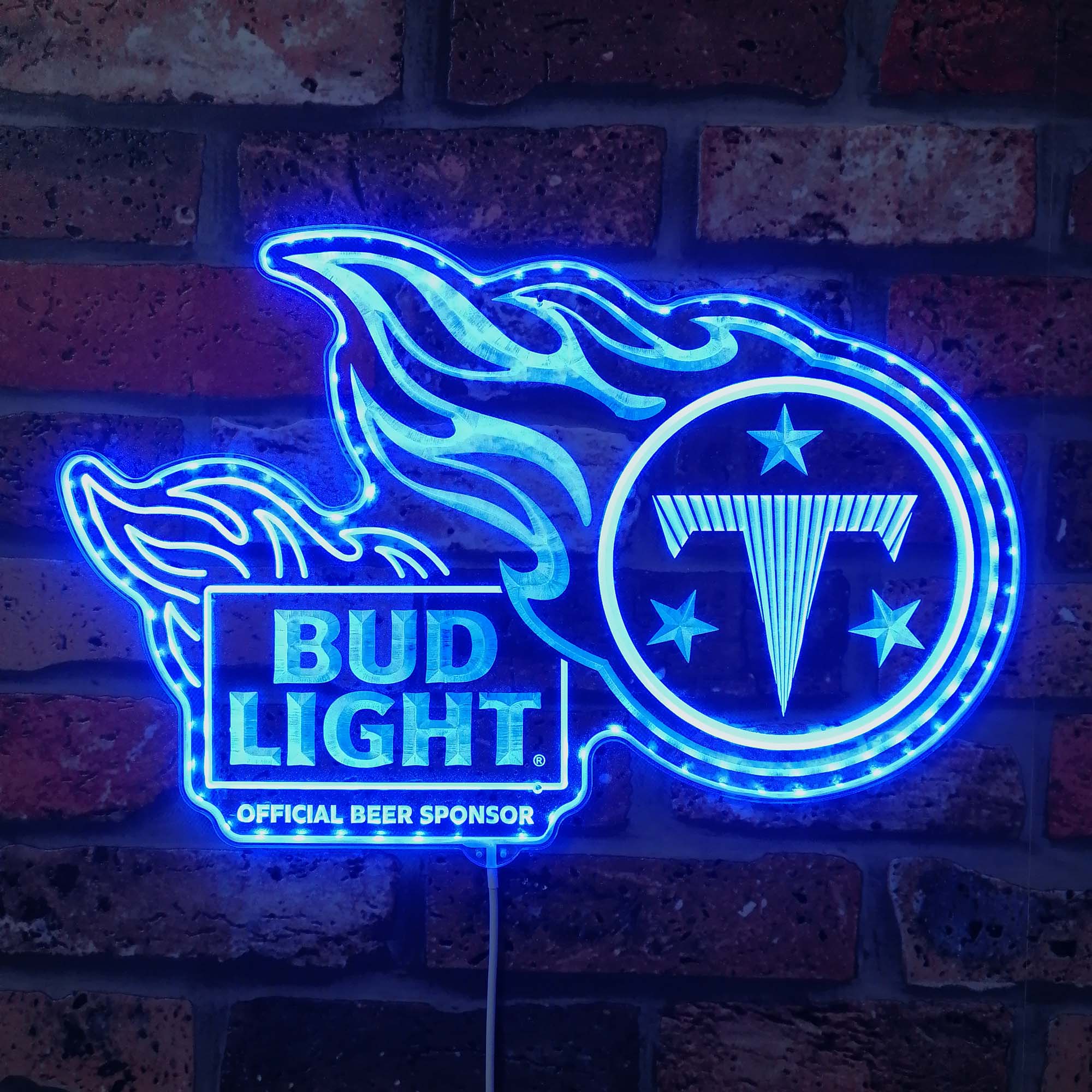 Bud Light Tennessee Titans Dynamic RGB Edge Lit LED Sign