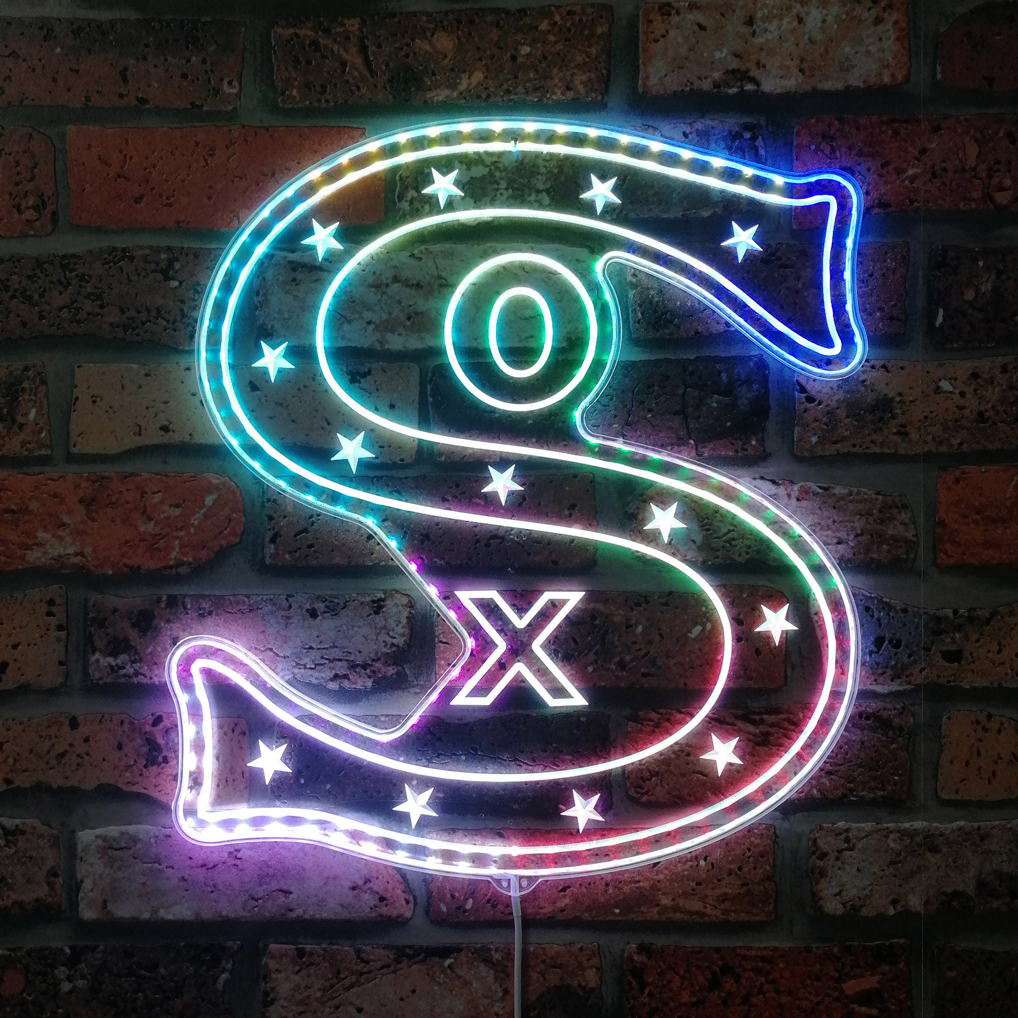 Chicago white sox retro Dynamic RGB Edge Lit LED Sign