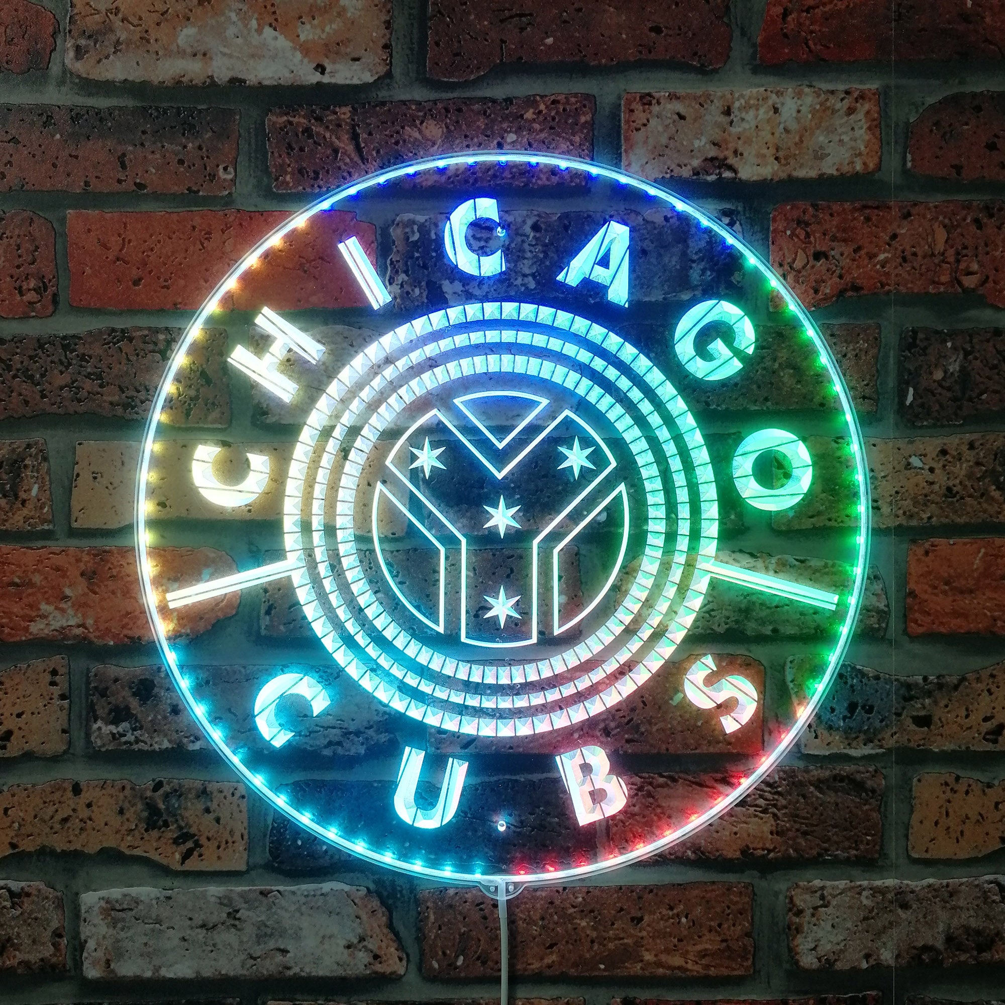 Chicago Cubs Alternate Dynamic RGB Edge Lit LED Sign