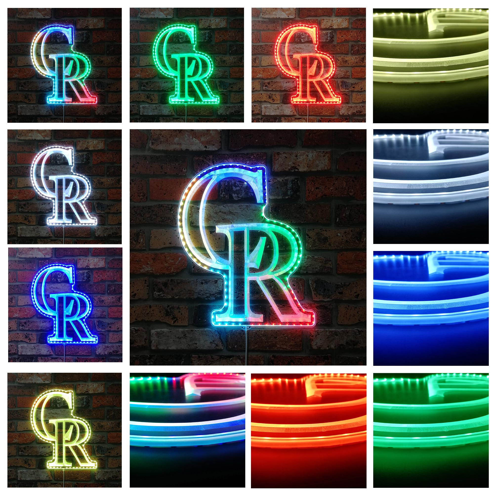 Colorado Rockies Dynamic RGB Edge Lit LED Sign