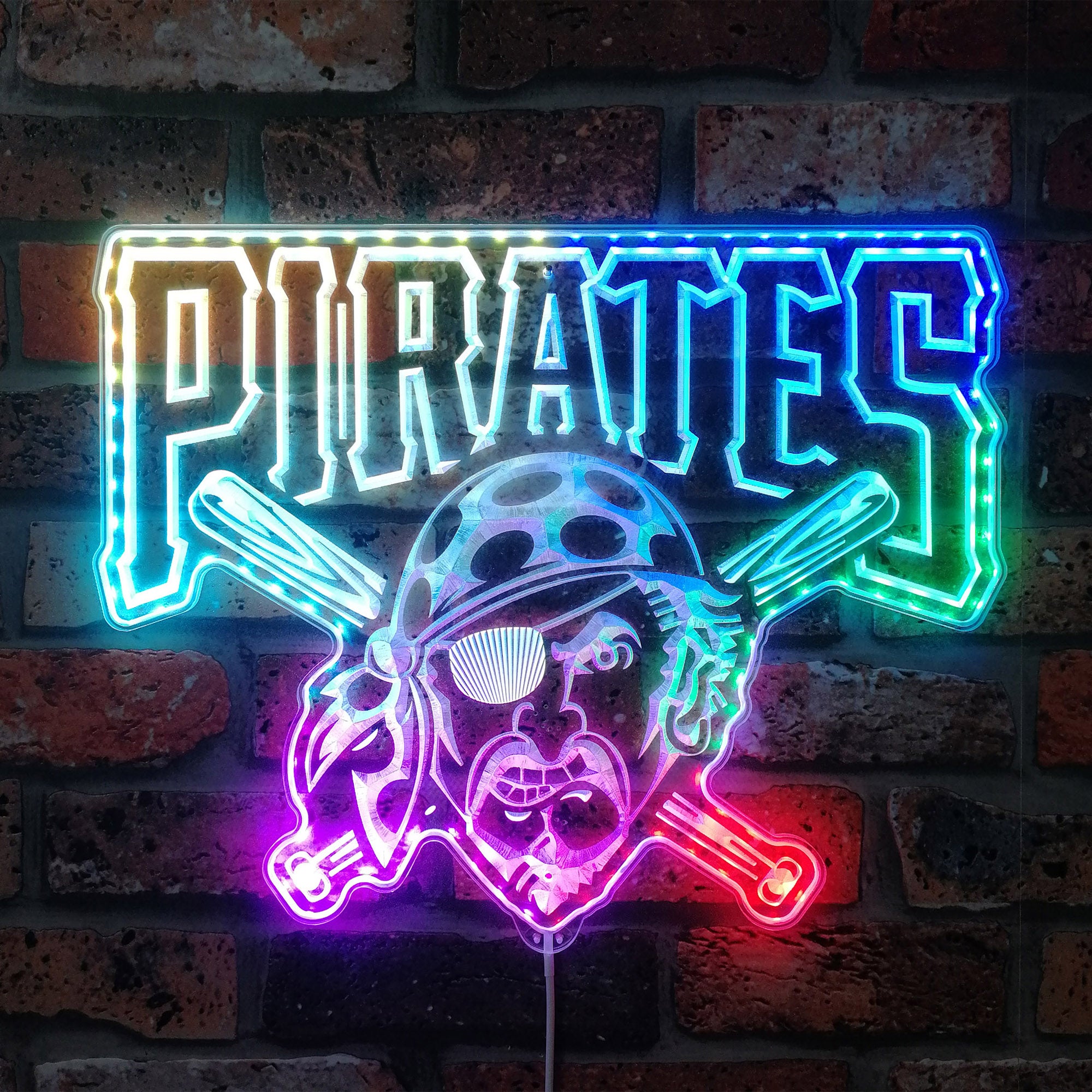 Pittsburgh Pirates Dynamic RGB Edge Lit LED Sign