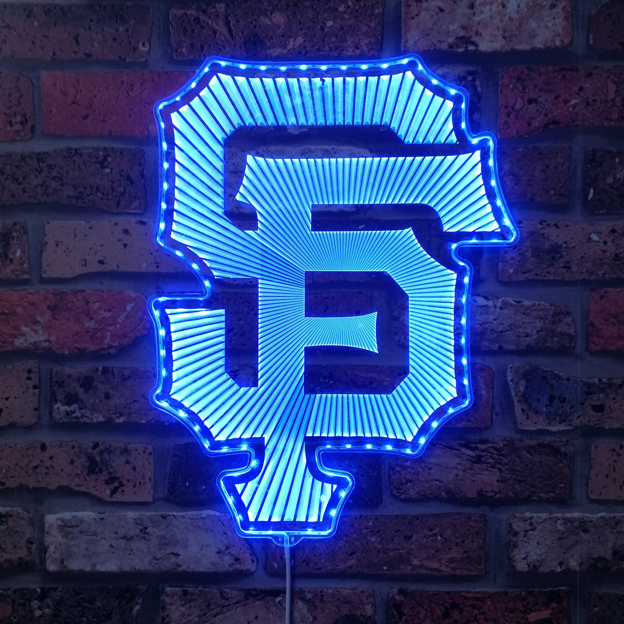 San Francisco Giants Cap Logo Dynamic RGB Edge Lit LED Sign