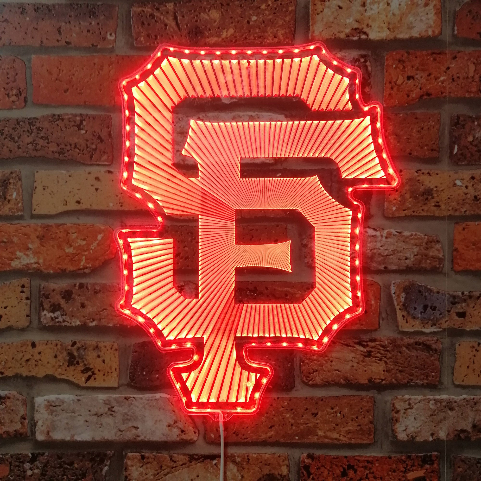 San Francisco Giants Cap Logo Dynamic RGB Edge Lit LED Sign