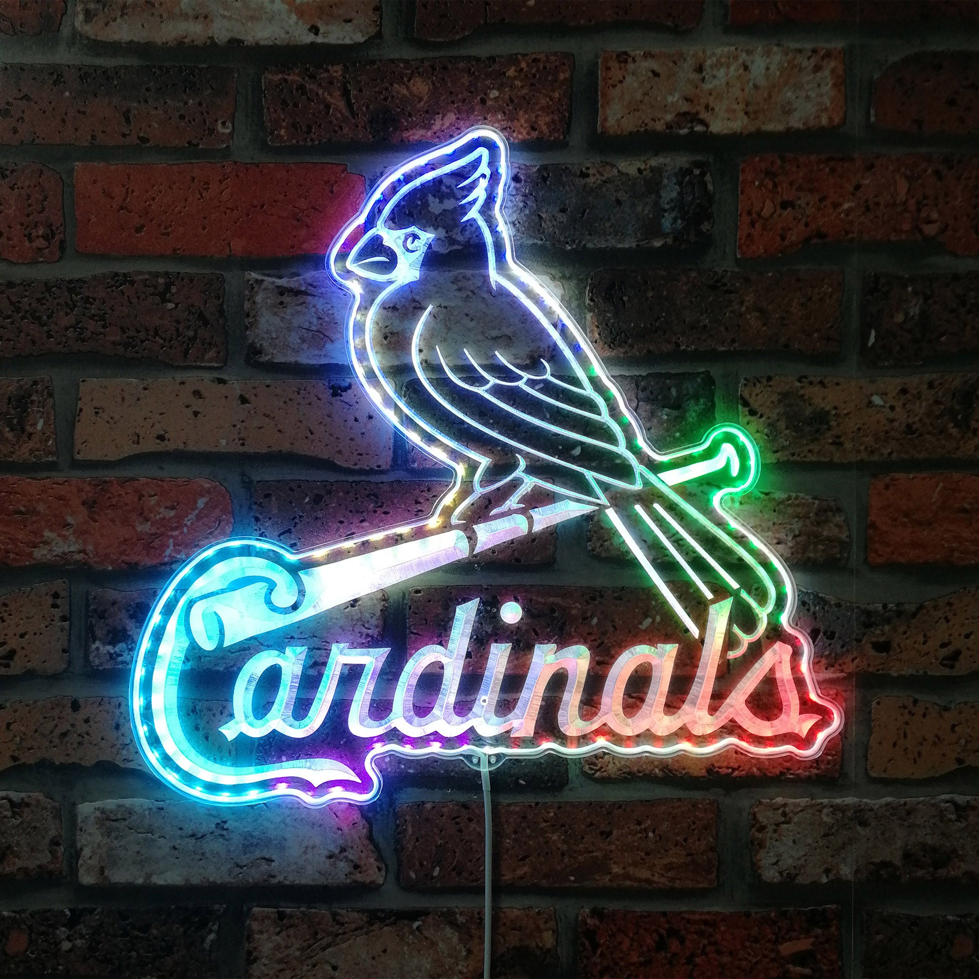 St. Louis Cardinals Dynamic RGB Edge Lit LED Sign