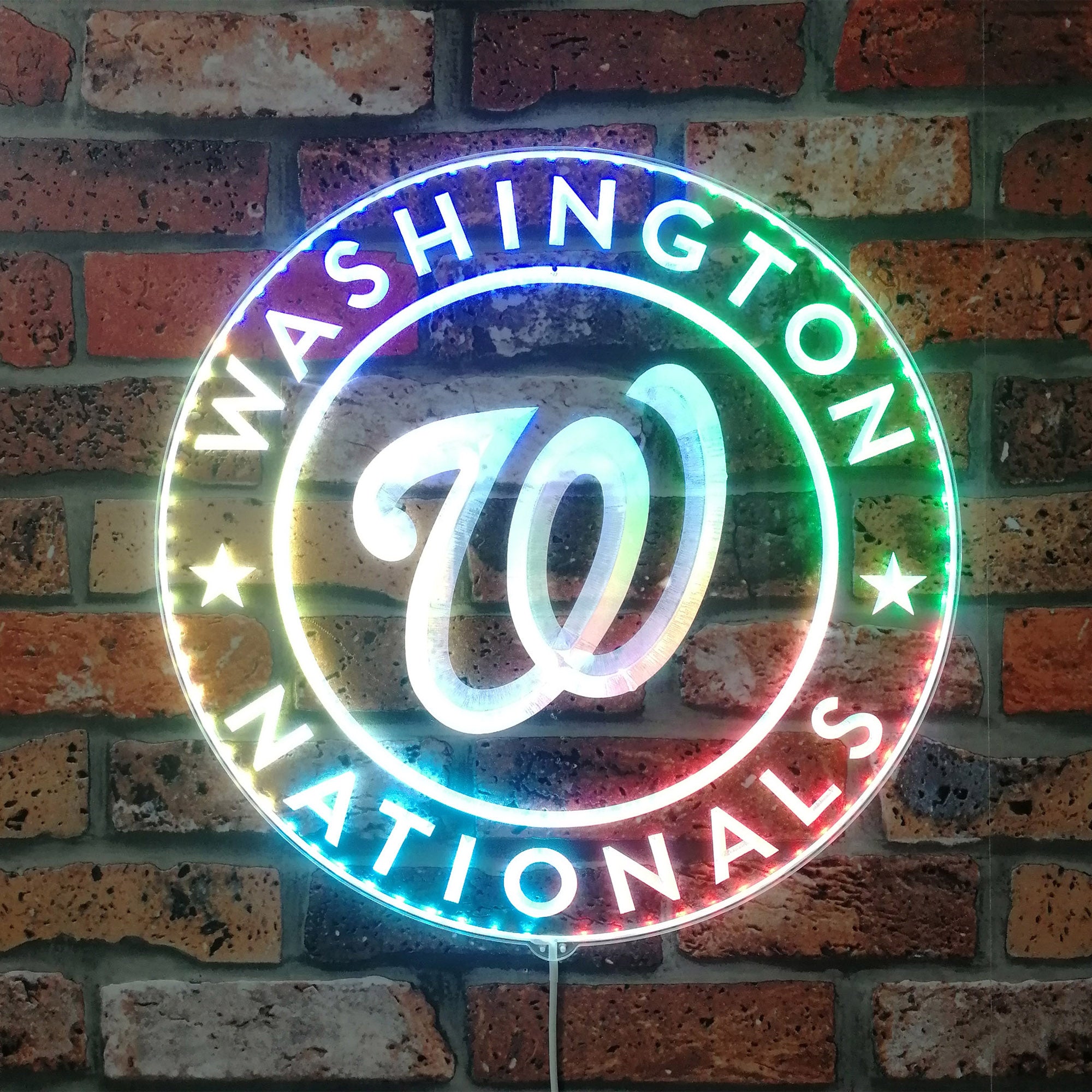 Washington Nationals Dynamic RGB Edge Lit LED Sign