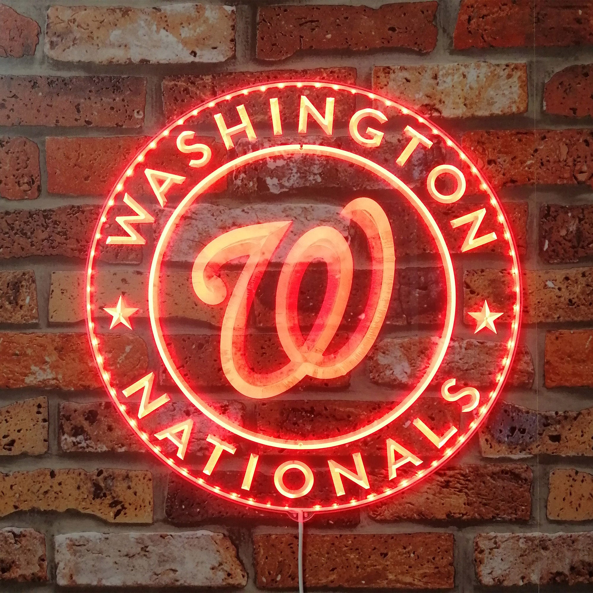 Washington Nationals Dynamic RGB Edge Lit LED Sign