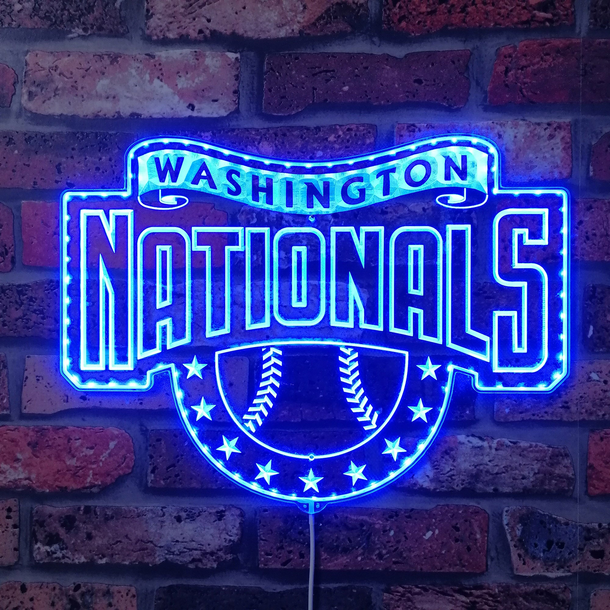 Washington Nationals Dynamic RGB Edge Lit LED Sign