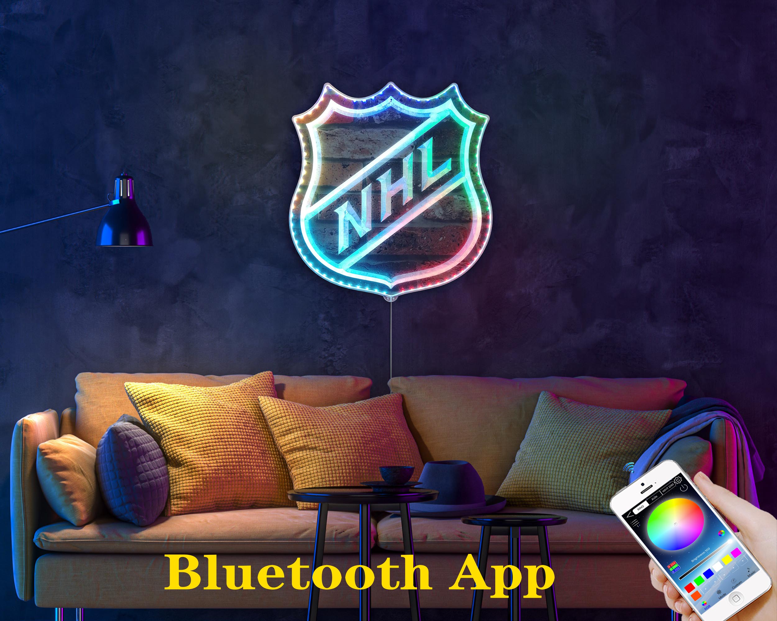 Logo NHL Dynamic RGB Edge Lit LED Sign