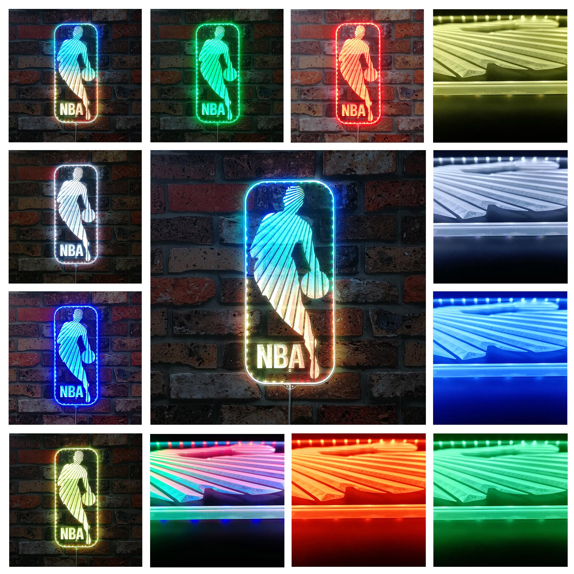 Logo NBA Dynamic RGB Edge Lit LED Sign