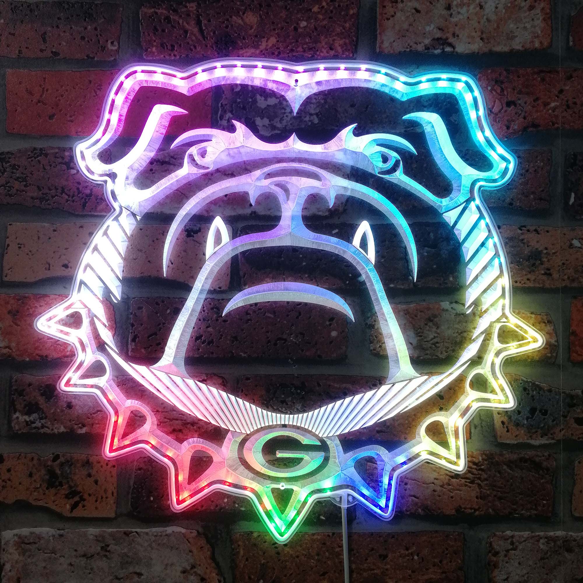 Georgia Bulldogs Dynamic RGB Edge Lit LED Sign