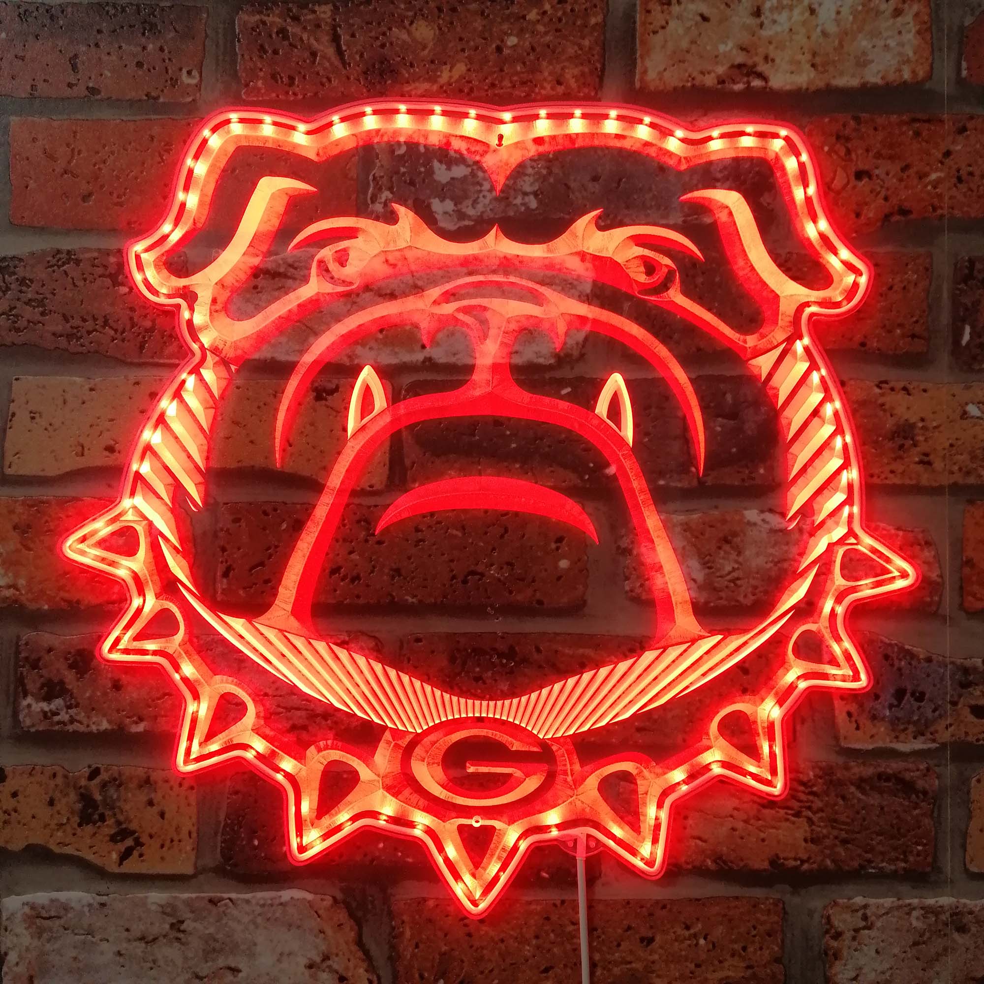 Georgia Bulldogs Dynamic RGB Edge Lit LED Sign