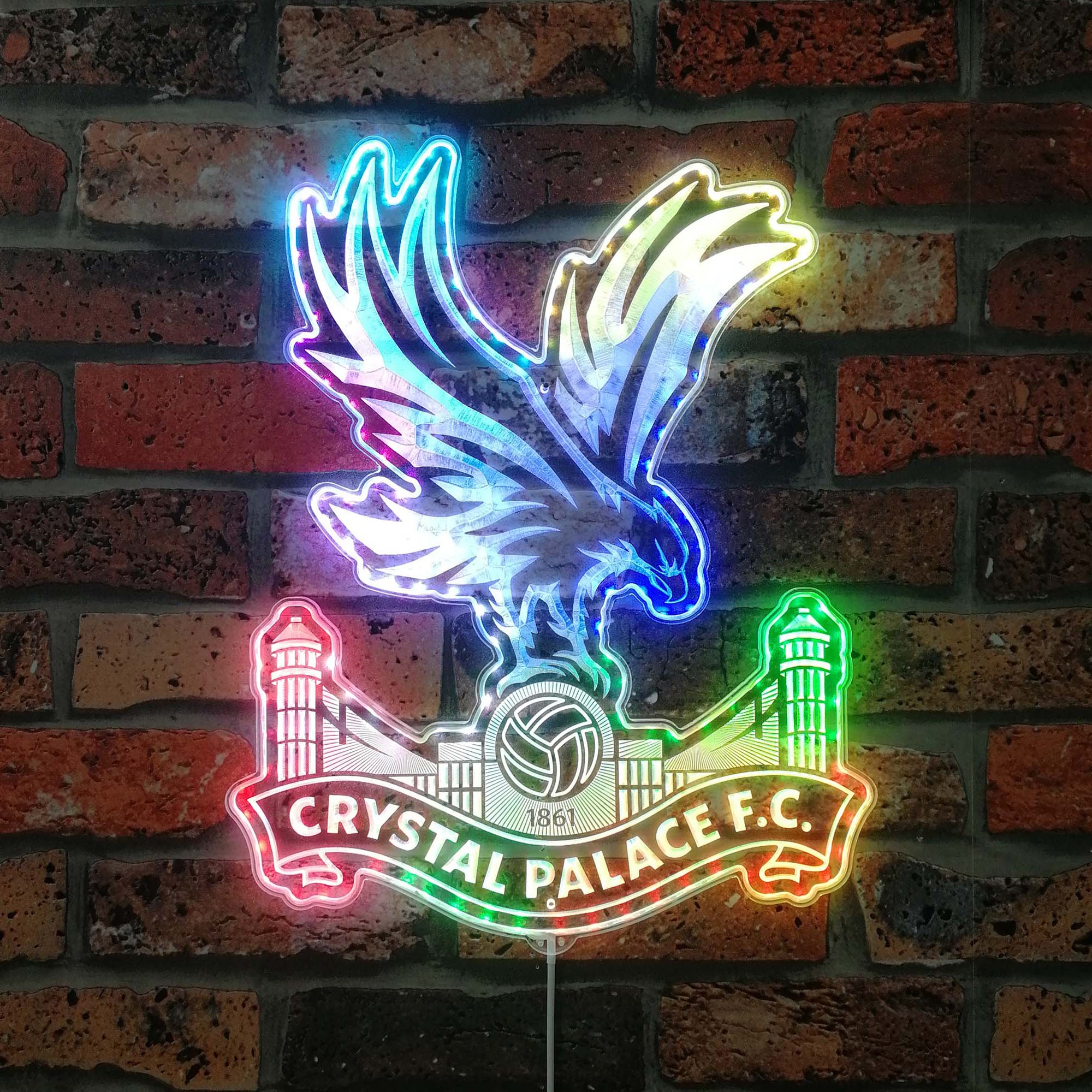 Crystal Palace FC  Neon LED Sign with Dynamic RGB Colors