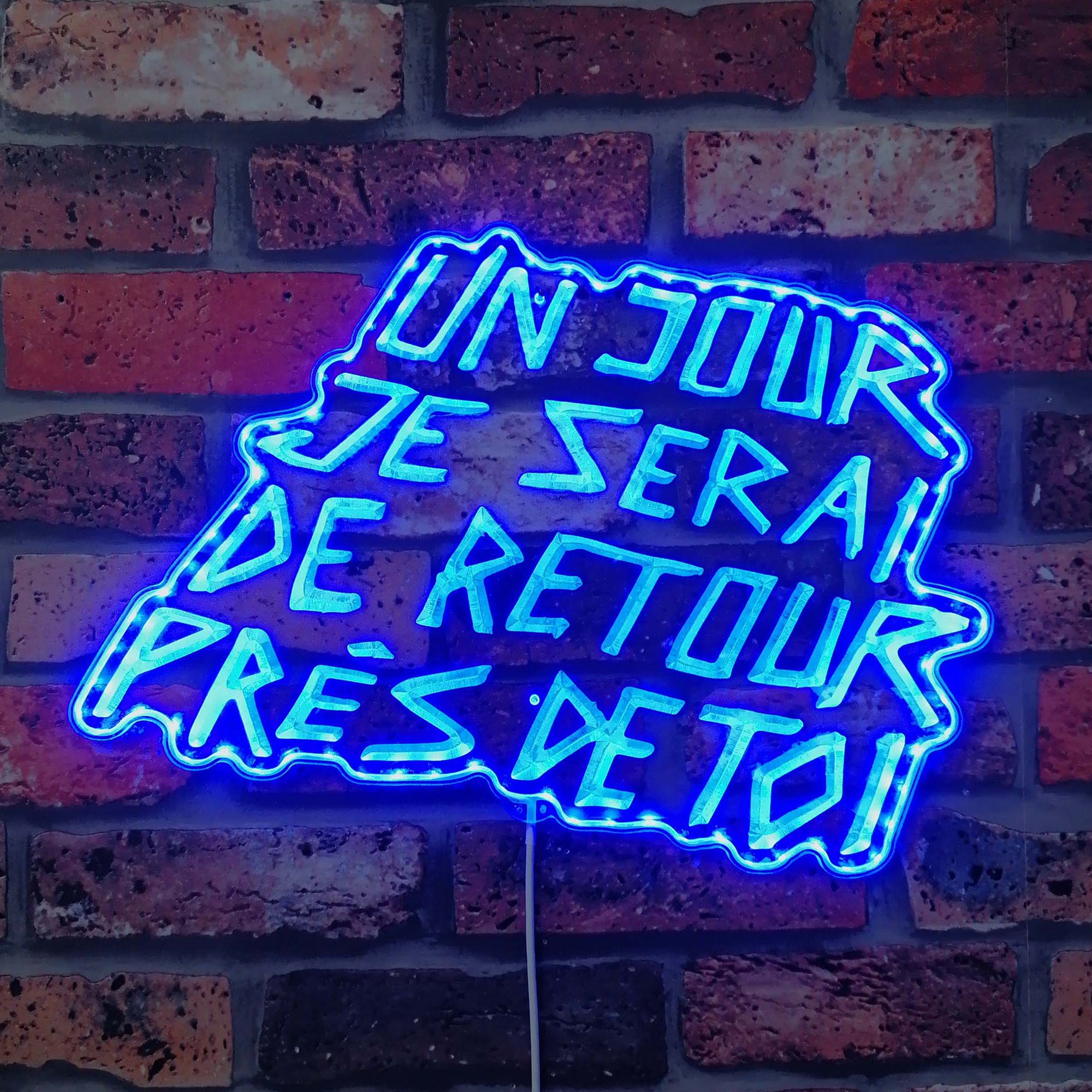 Disco Elysium UN JOUR JE SERAI  Neon LED Sign with Dynamic RGB Colors