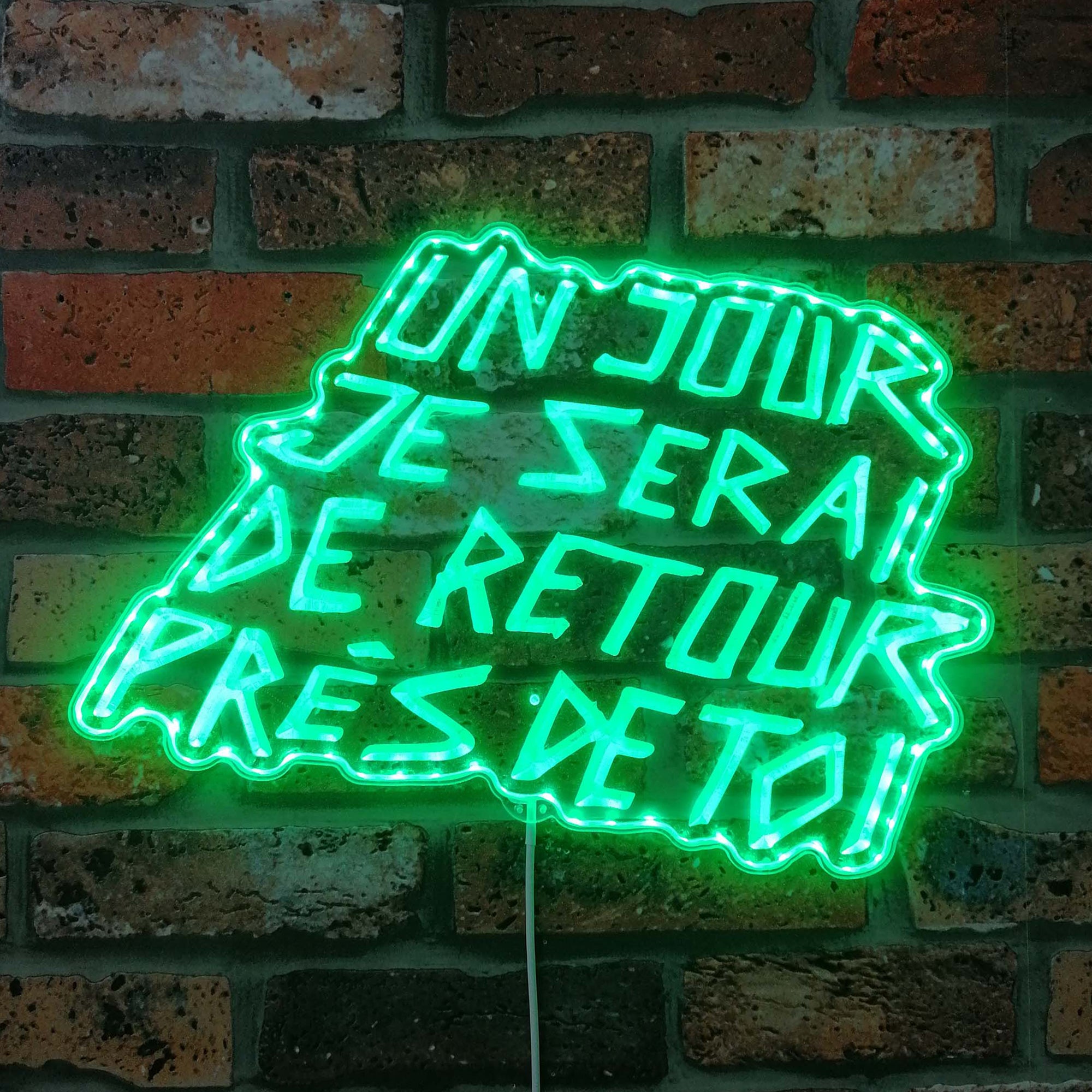 Disco Elysium UN JOUR JE SERAI  Neon LED Sign with Dynamic RGB Colors