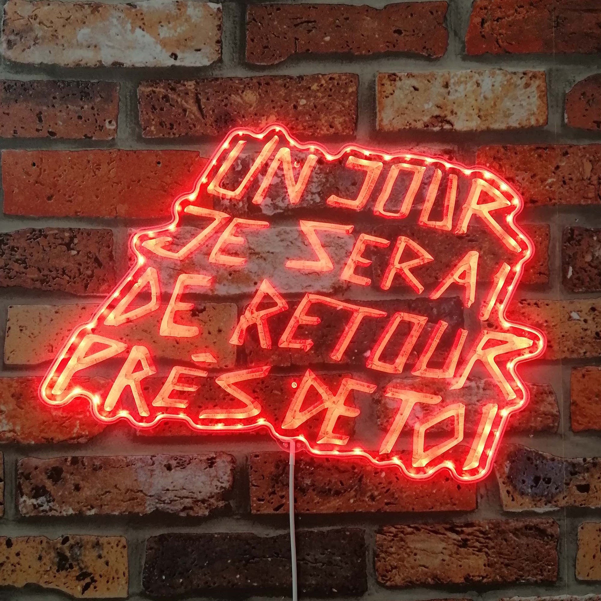 Disco Elysium UN JOUR JE SERAI  Neon LED Sign with Dynamic RGB Colors