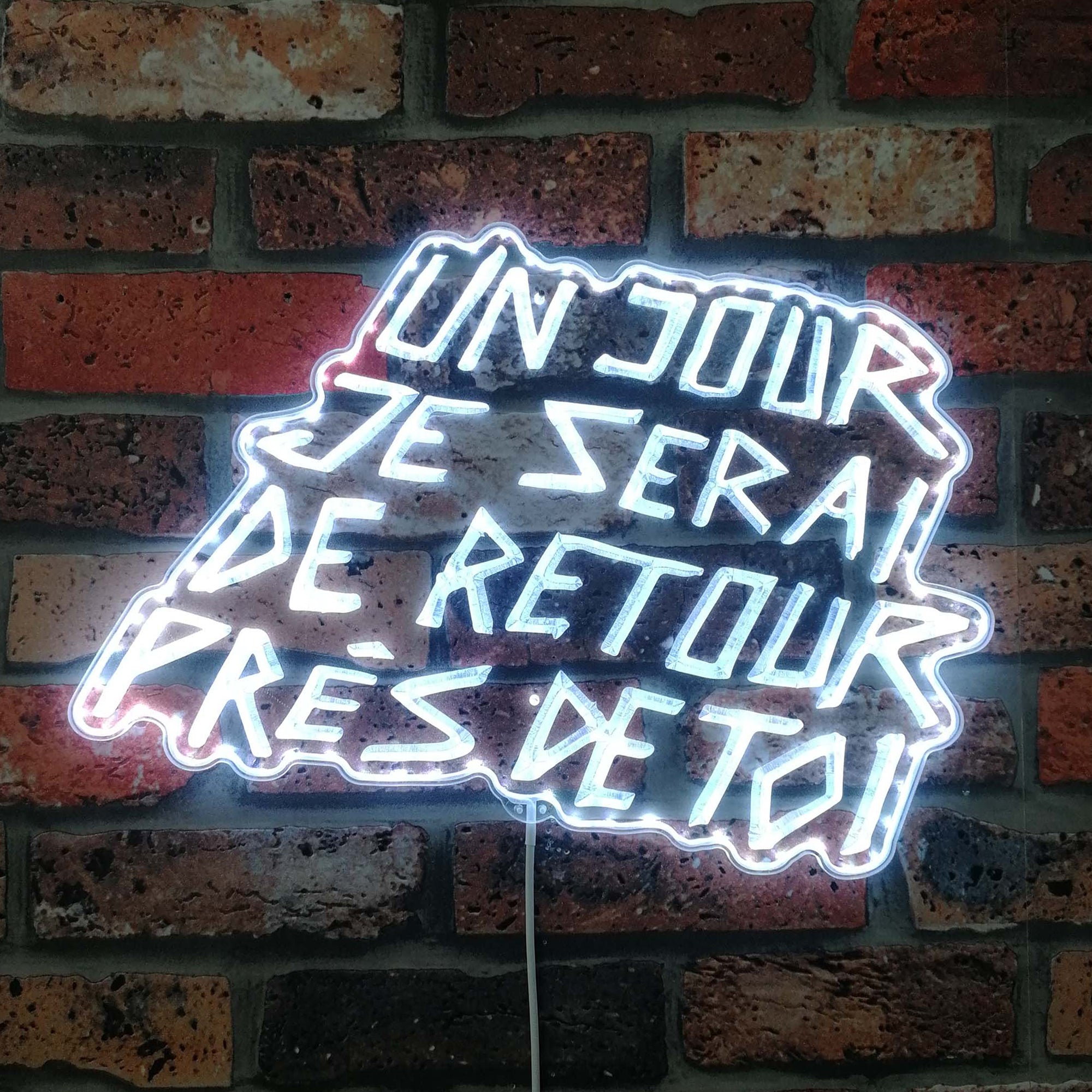 Disco Elysium UN JOUR JE SERAI  Neon LED Sign with Dynamic RGB Colors
