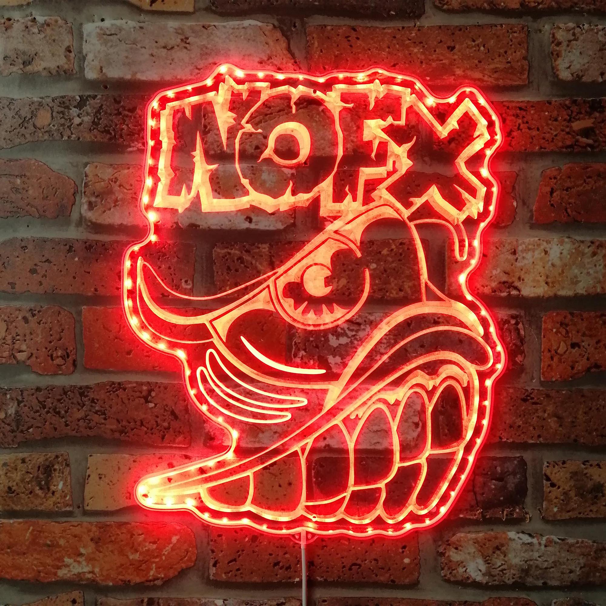 Nofx Dynamic RGB Edge Lit LED Sign