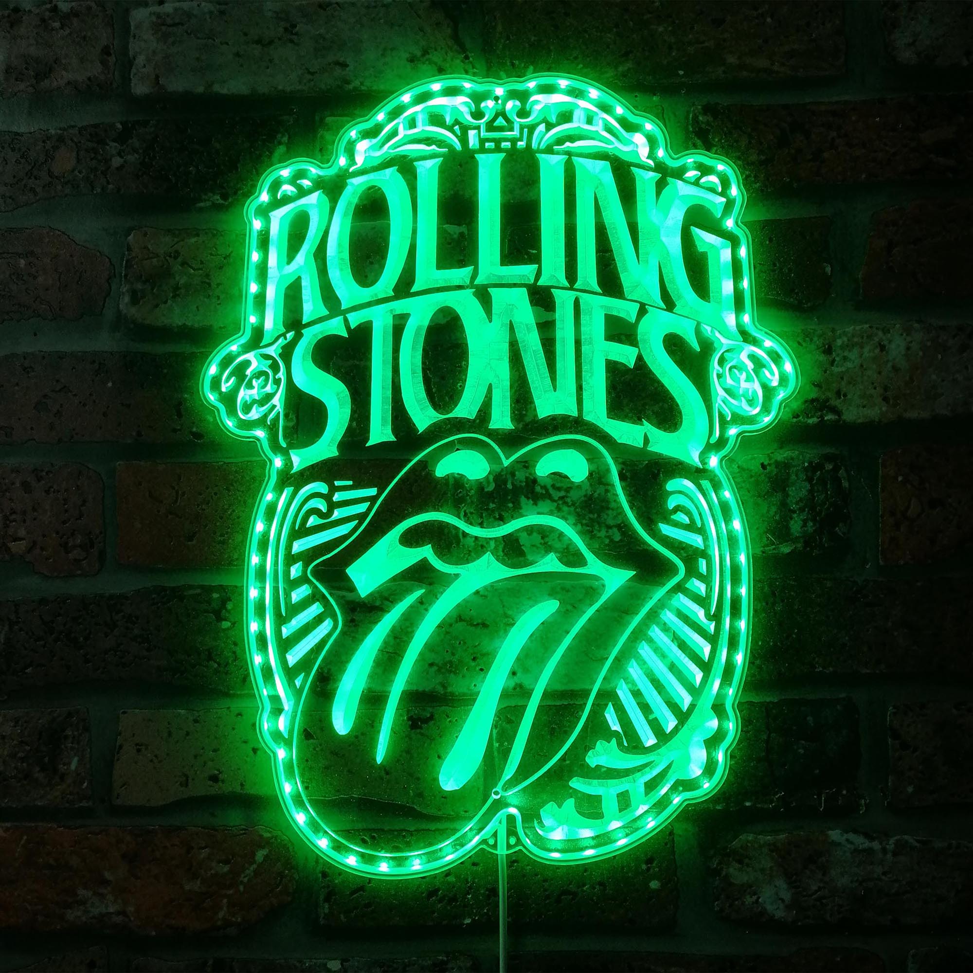 Rolling Stone Dynamic RGB Edge Lit LED Sign