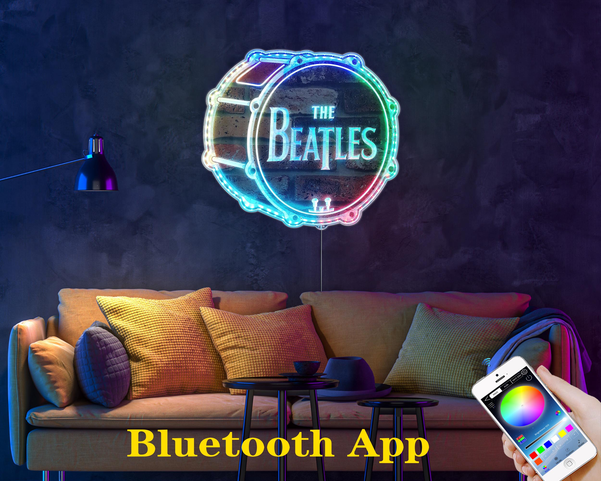 The Beatles  Dynamic RGB Edge Lit LED Sign